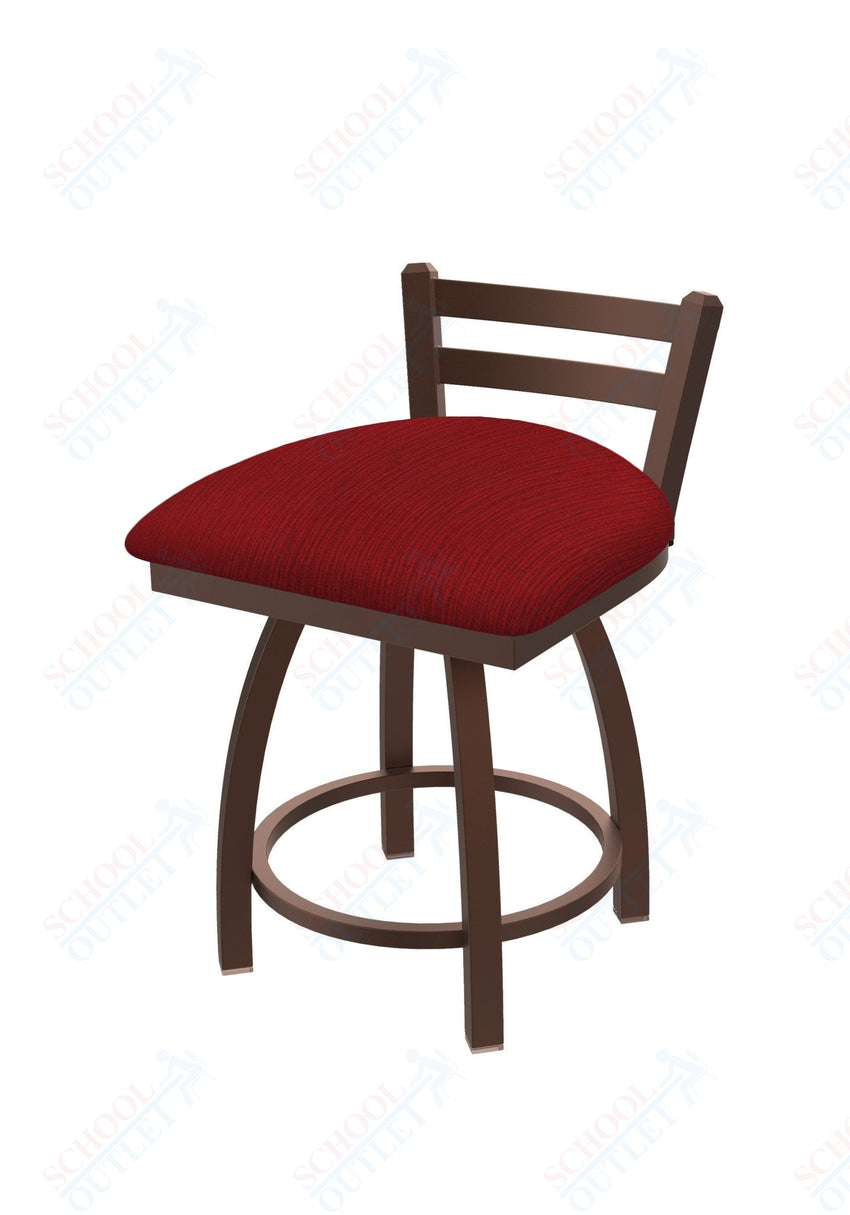 Holland Bar Stool 411 Jackie Low Back Swivel Vanity Stool 18" (HBS - 411 - VanityStool - Upholstery) - SchoolOutlet
