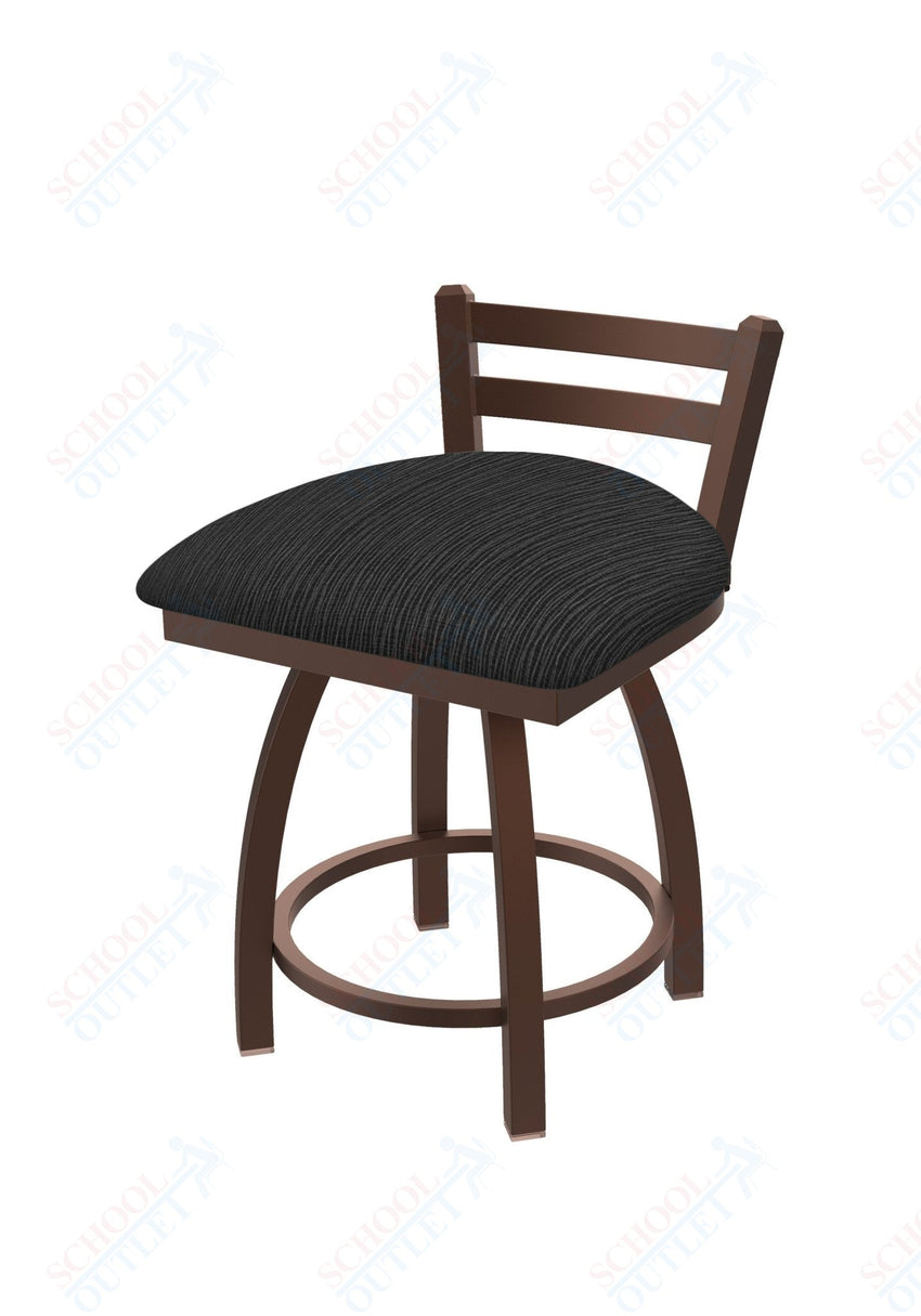 Holland Bar Stool 411 Jackie Low Back Swivel Vanity Stool 18" (HBS - 411 - VanityStool - Upholstery) - SchoolOutlet
