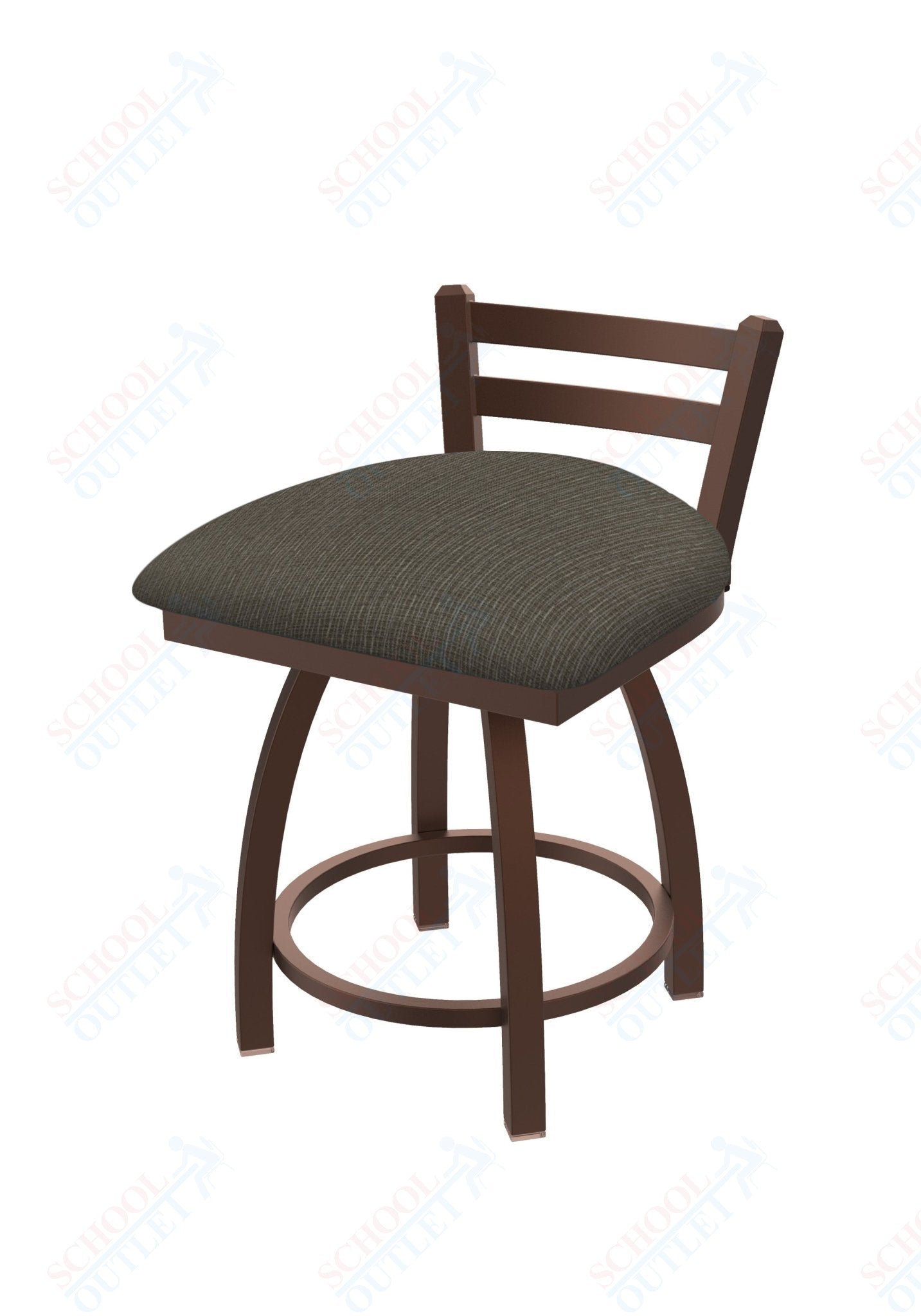 Holland Bar Stool 411 Jackie Low Back Swivel Vanity Stool 18" (HBS - 411 - VanityStool - Upholstery) - SchoolOutlet