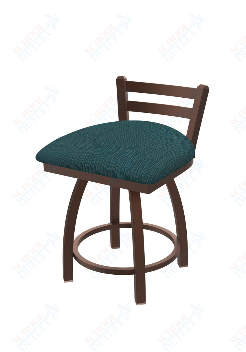 Holland Bar Stool 411 Jackie Low Back Swivel Vanity Stool 18" (HBS - 411 - VanityStool - Upholstery) - SchoolOutlet