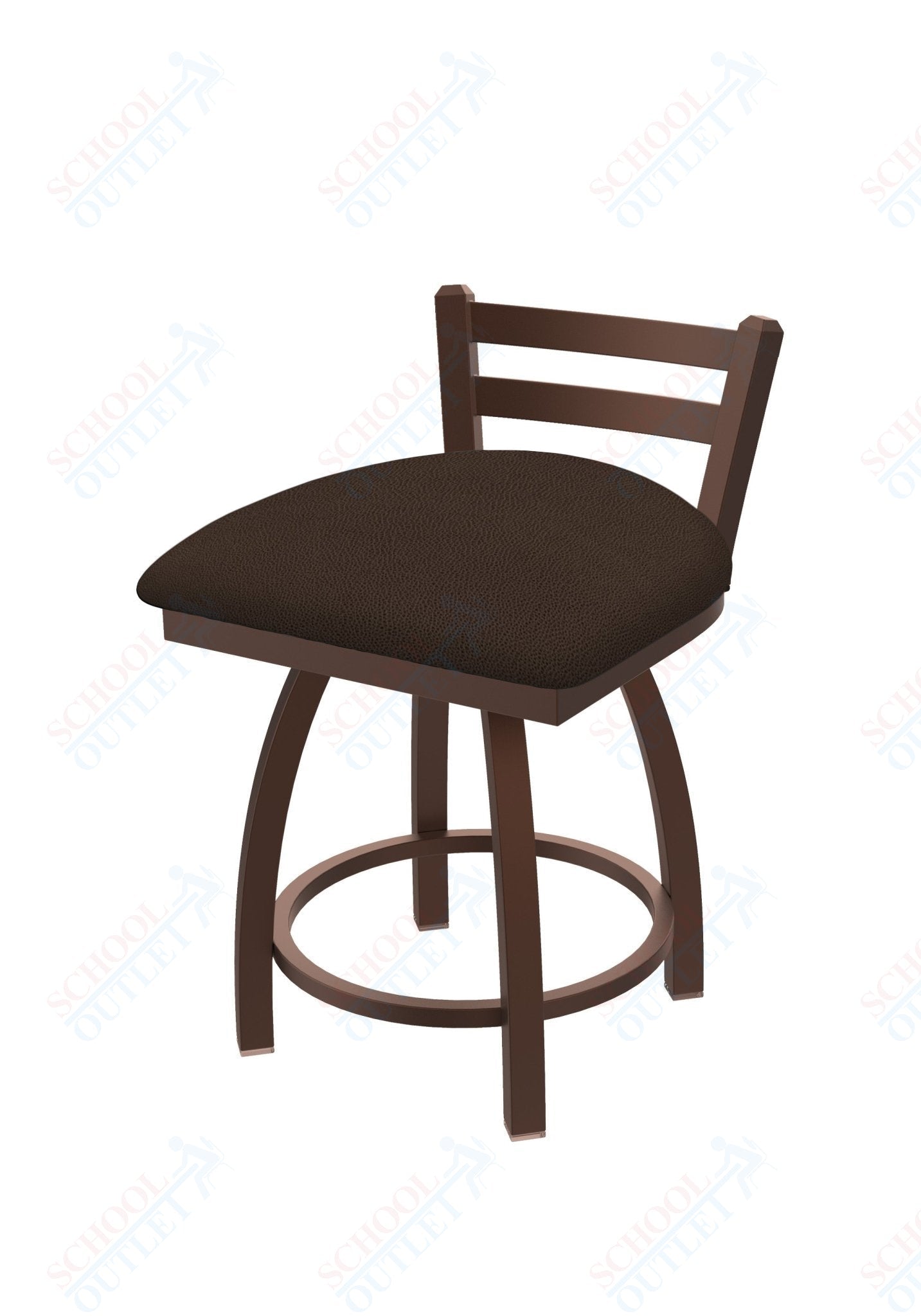 Holland Bar Stool 411 Jackie Low Back Swivel Vanity Stool 18" (HBS - 411 - VanityStool - Upholstery) - SchoolOutlet