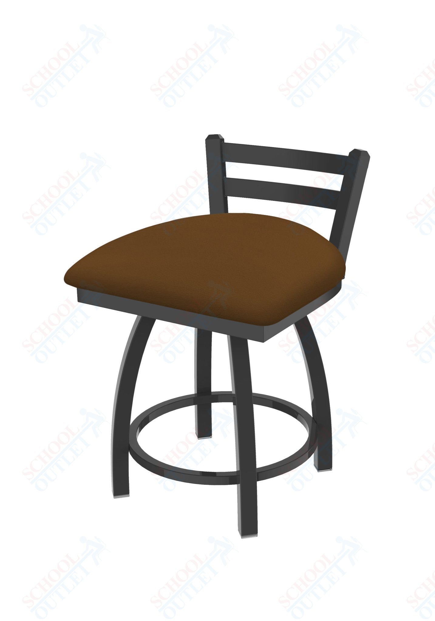 Holland Bar Stool 411 Jackie Low Back Swivel Vanity Stool 18" (HBS - 411 - VanityStool - Upholstery) - SchoolOutlet