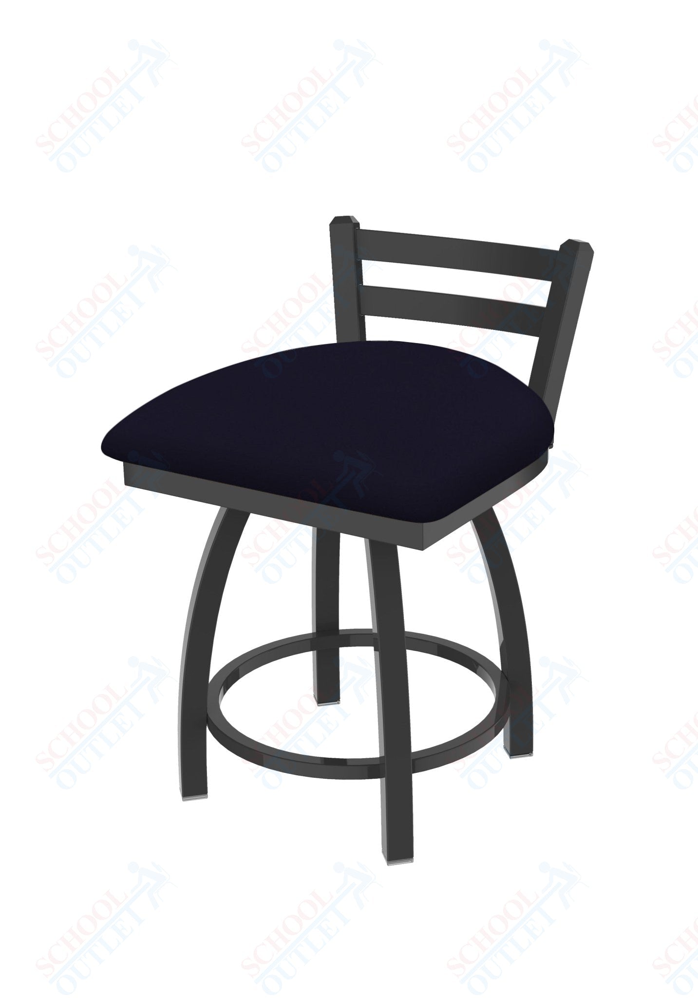 Holland Bar Stool 411 Jackie Low Back Swivel Vanity Stool 18" (HBS - 411 - VanityStool - Upholstery) - SchoolOutlet