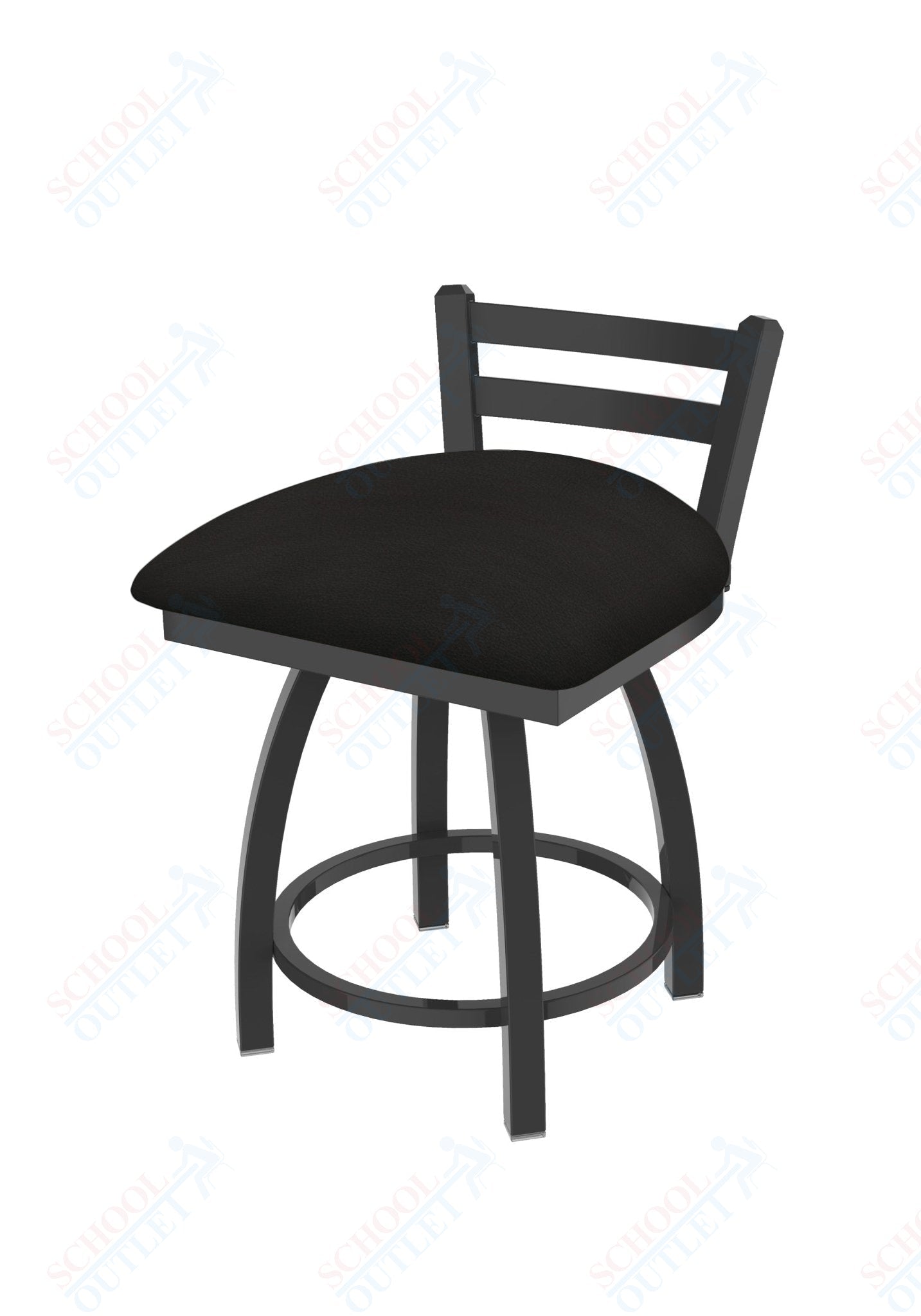 Holland Bar Stool 411 Jackie Low Back Swivel Vanity Stool 18" (HBS - 411 - VanityStool - Upholstery) - SchoolOutlet