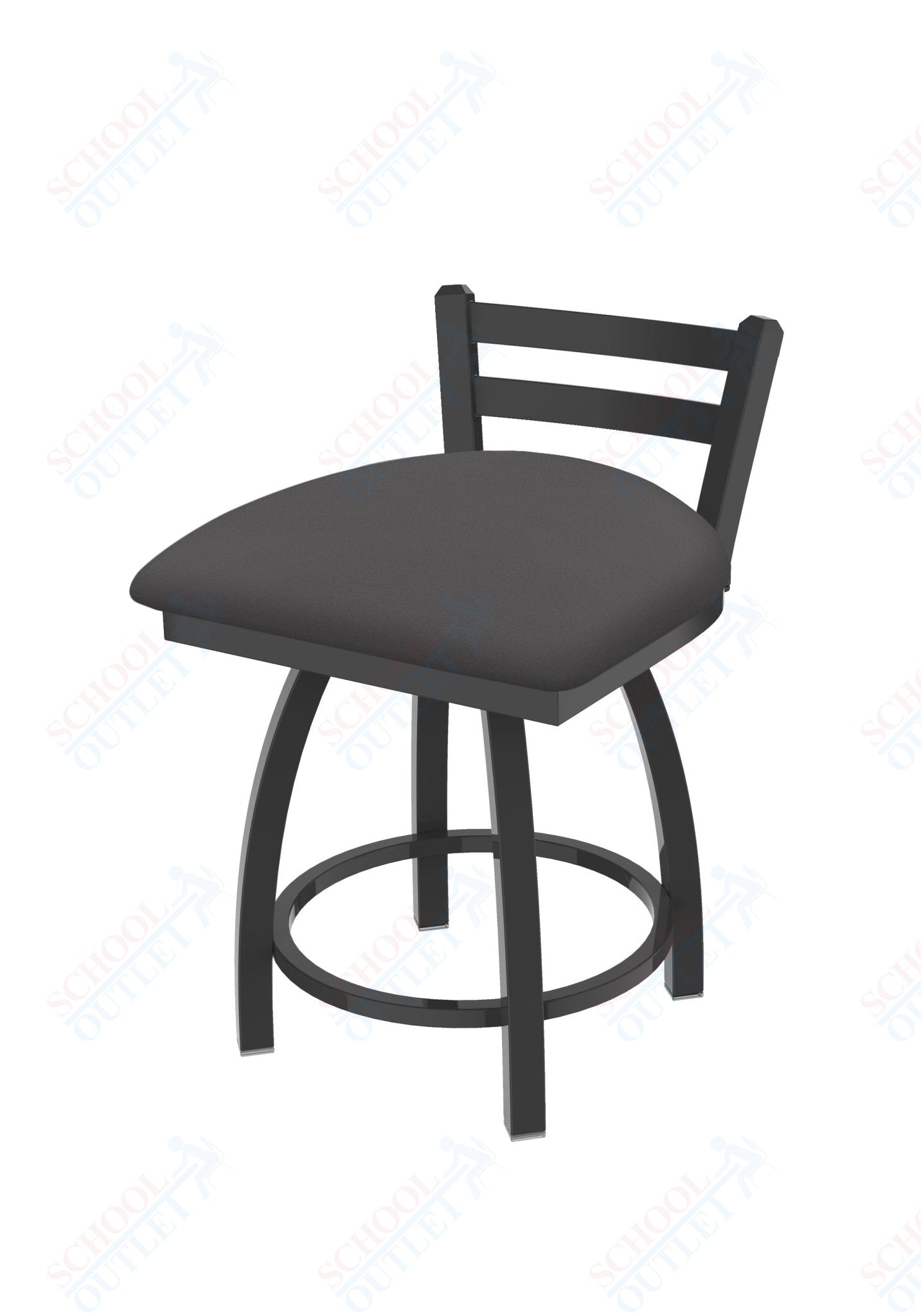 Holland Bar Stool 411 Jackie Low Back Swivel Vanity Stool 18" (HBS - 411 - VanityStool - Upholstery) - SchoolOutlet