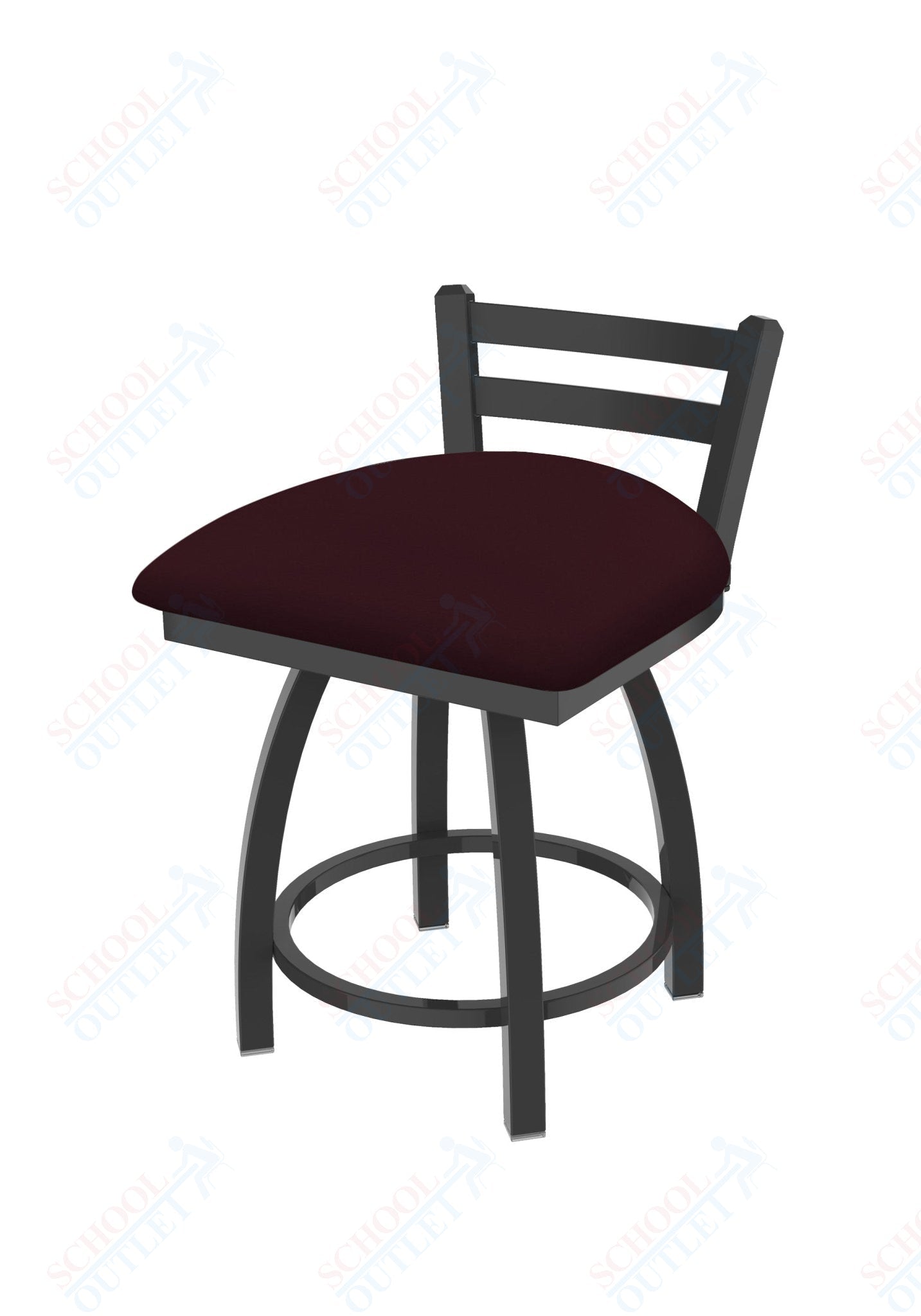 Holland Bar Stool 411 Jackie Low Back Swivel Vanity Stool 18" (HBS - 411 - VanityStool - Upholstery) - SchoolOutlet