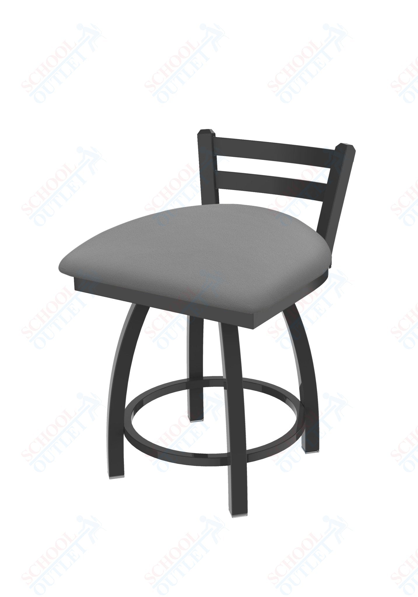 Holland Bar Stool 411 Jackie Low Back Swivel Vanity Stool 18" (HBS - 411 - VanityStool - Upholstery) - SchoolOutlet