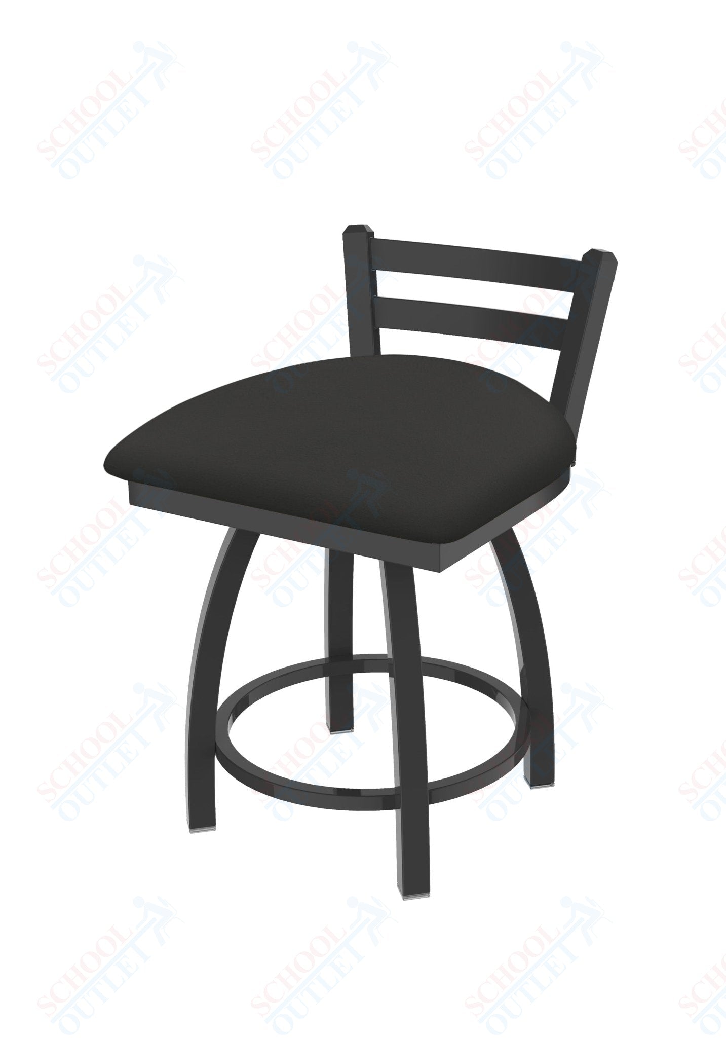 Holland Bar Stool 411 Jackie Low Back Swivel Vanity Stool 18" (HBS - 411 - VanityStool - Upholstery) - SchoolOutlet