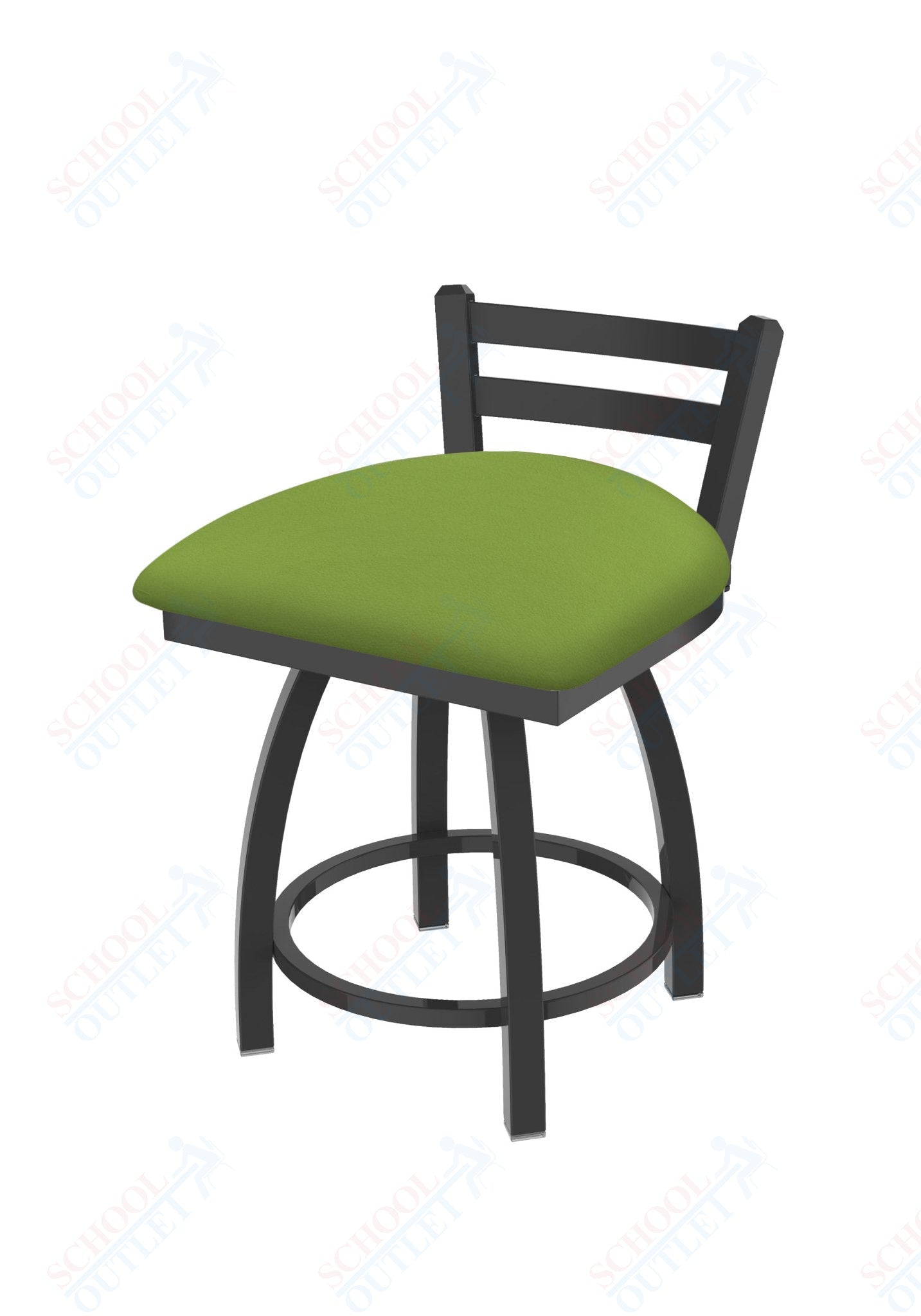 Holland Bar Stool 411 Jackie Low Back Swivel Vanity Stool 18" (HBS - 411 - VanityStool - Upholstery) - SchoolOutlet
