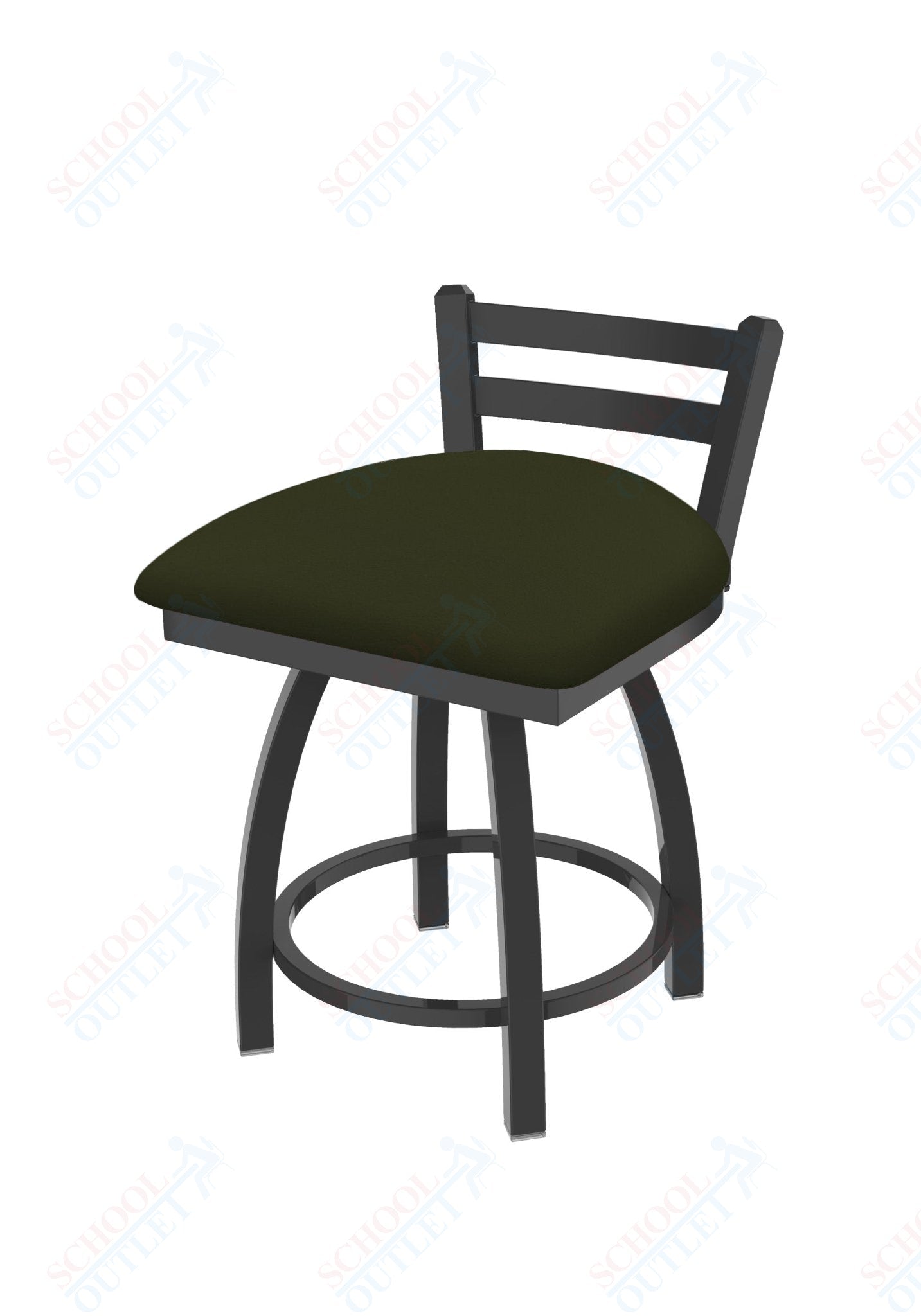Holland Bar Stool 411 Jackie Low Back Swivel Vanity Stool 18" (HBS - 411 - VanityStool - Upholstery) - SchoolOutlet
