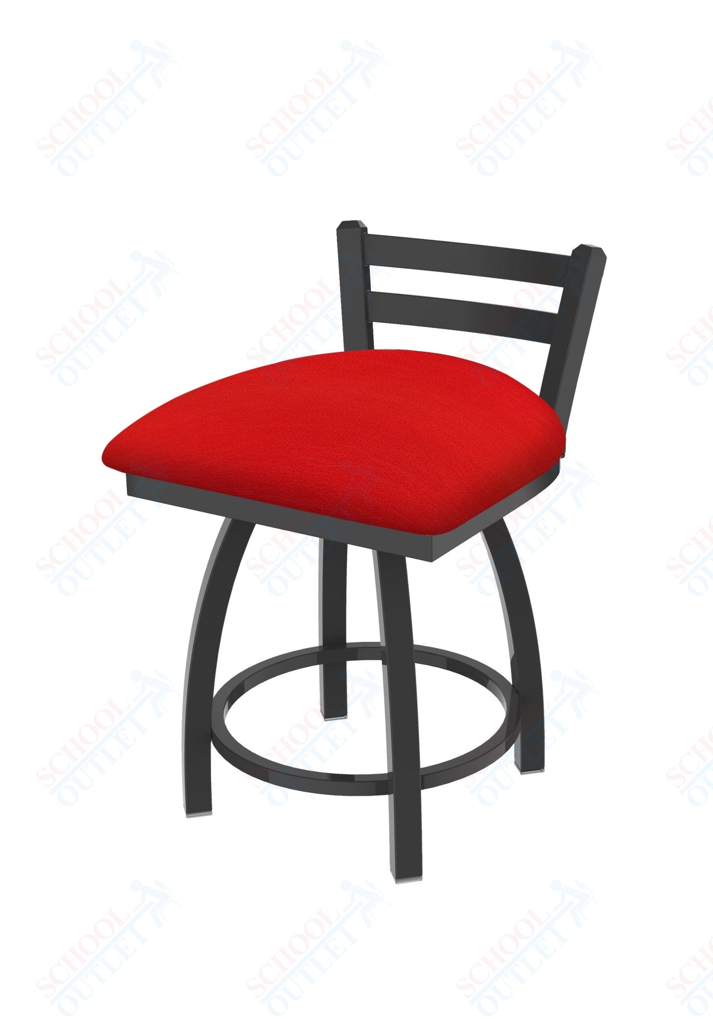 Holland Bar Stool 411 Jackie Low Back Swivel Vanity Stool 18" (HBS - 411 - VanityStool - Upholstery) - SchoolOutlet