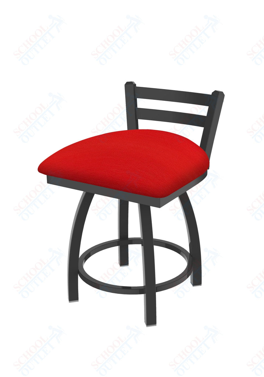 Holland Bar Stool 411 Jackie Low Back Swivel Vanity Stool 18" (HBS - 411 - VanityStool - Upholstery) - SchoolOutlet