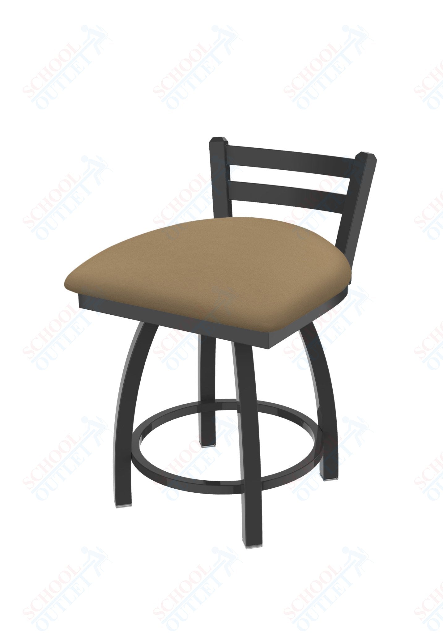 Holland Bar Stool 411 Jackie Low Back Swivel Vanity Stool 18" (HBS - 411 - VanityStool - Upholstery) - SchoolOutlet