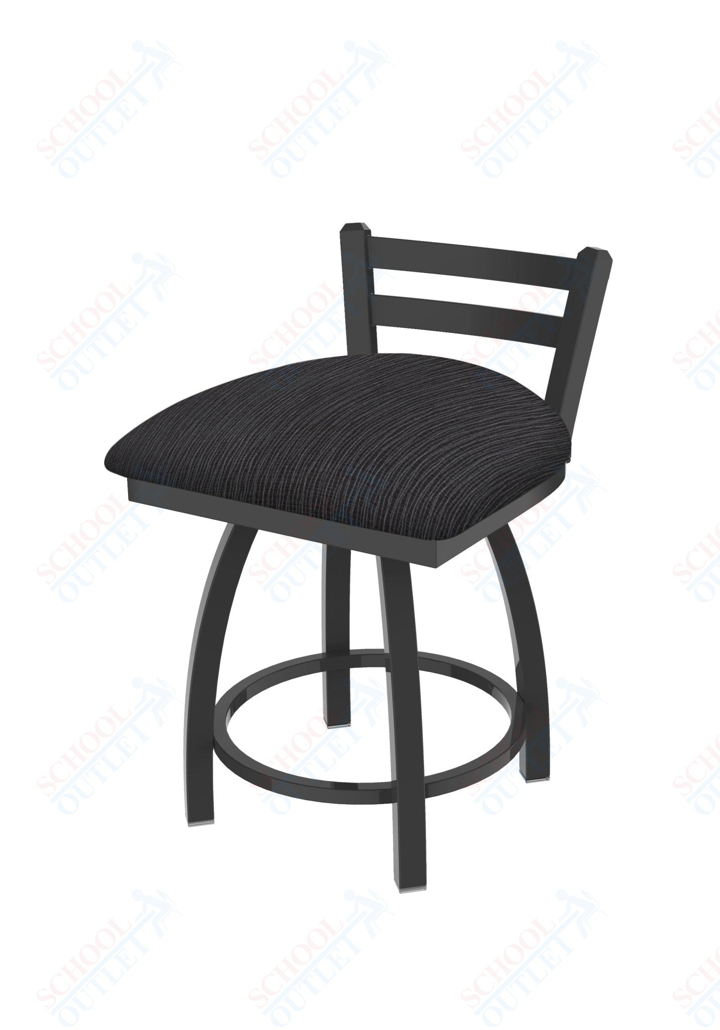 Holland Bar Stool 411 Jackie Low Back Swivel Vanity Stool 18" (HBS - 411 - VanityStool - Upholstery) - SchoolOutlet