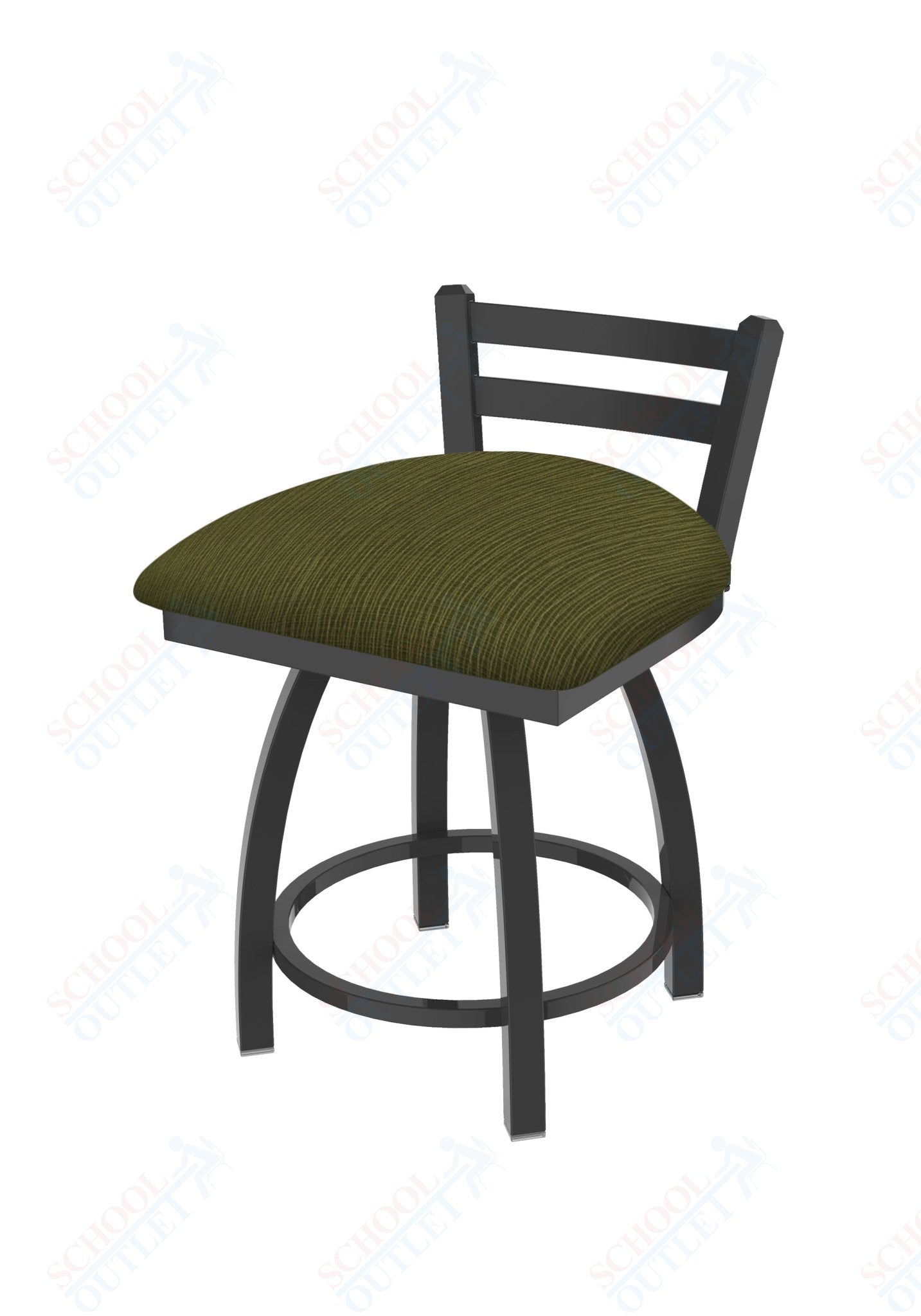 Holland Bar Stool 411 Jackie Low Back Swivel Vanity Stool 18" (HBS - 411 - VanityStool - Upholstery) - SchoolOutlet