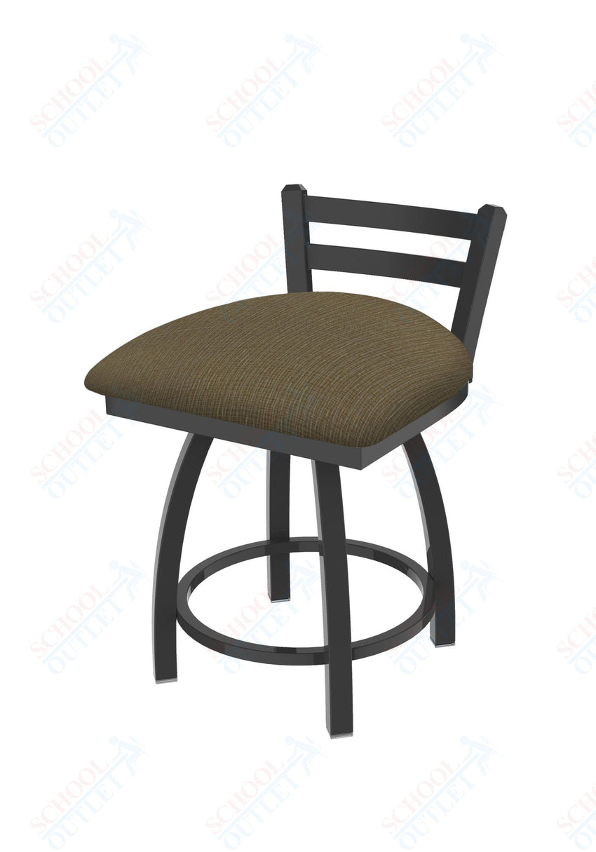 Holland Bar Stool 411 Jackie Low Back Swivel Vanity Stool 18" (HBS - 411 - VanityStool - Upholstery) - SchoolOutlet
