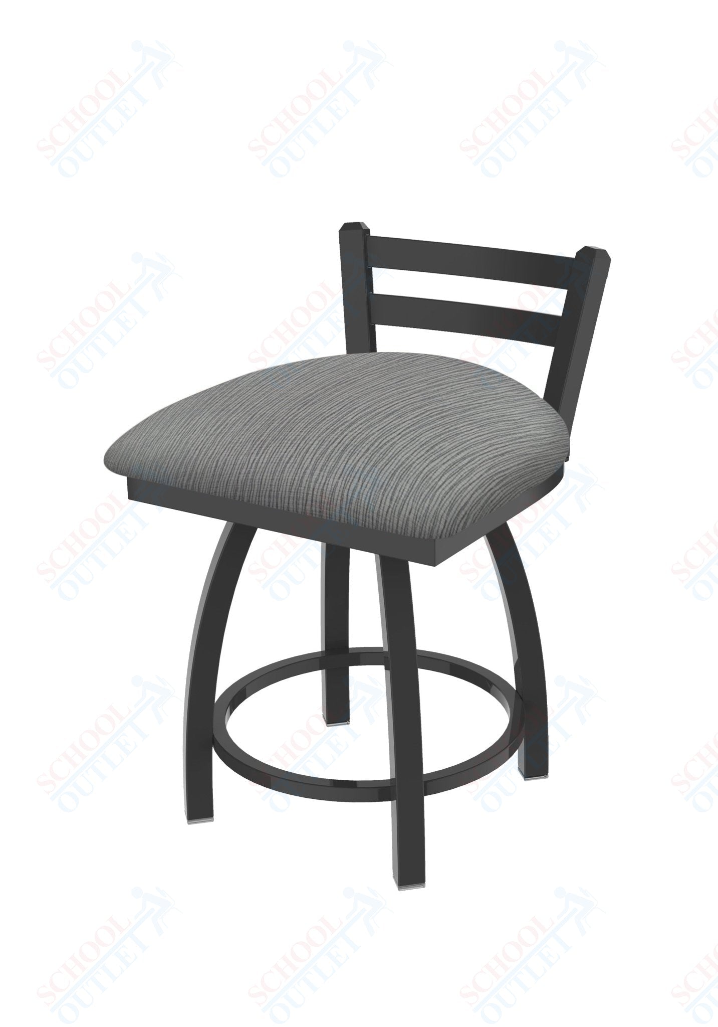 Holland Bar Stool 411 Jackie Low Back Swivel Vanity Stool 18" (HBS - 411 - VanityStool - Upholstery) - SchoolOutlet