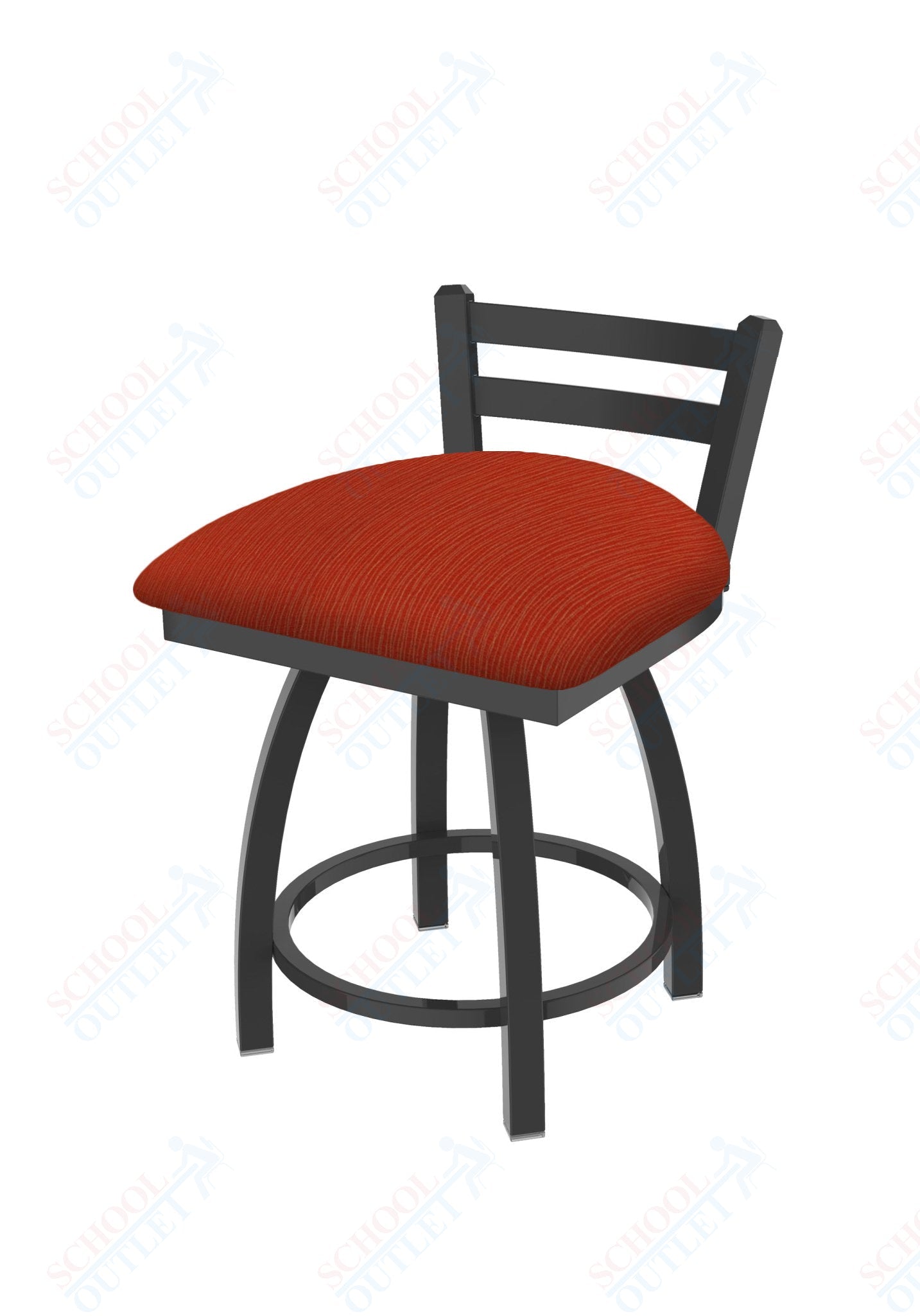Holland Bar Stool 411 Jackie Low Back Swivel Vanity Stool 18" (HBS - 411 - VanityStool - Upholstery) - SchoolOutlet