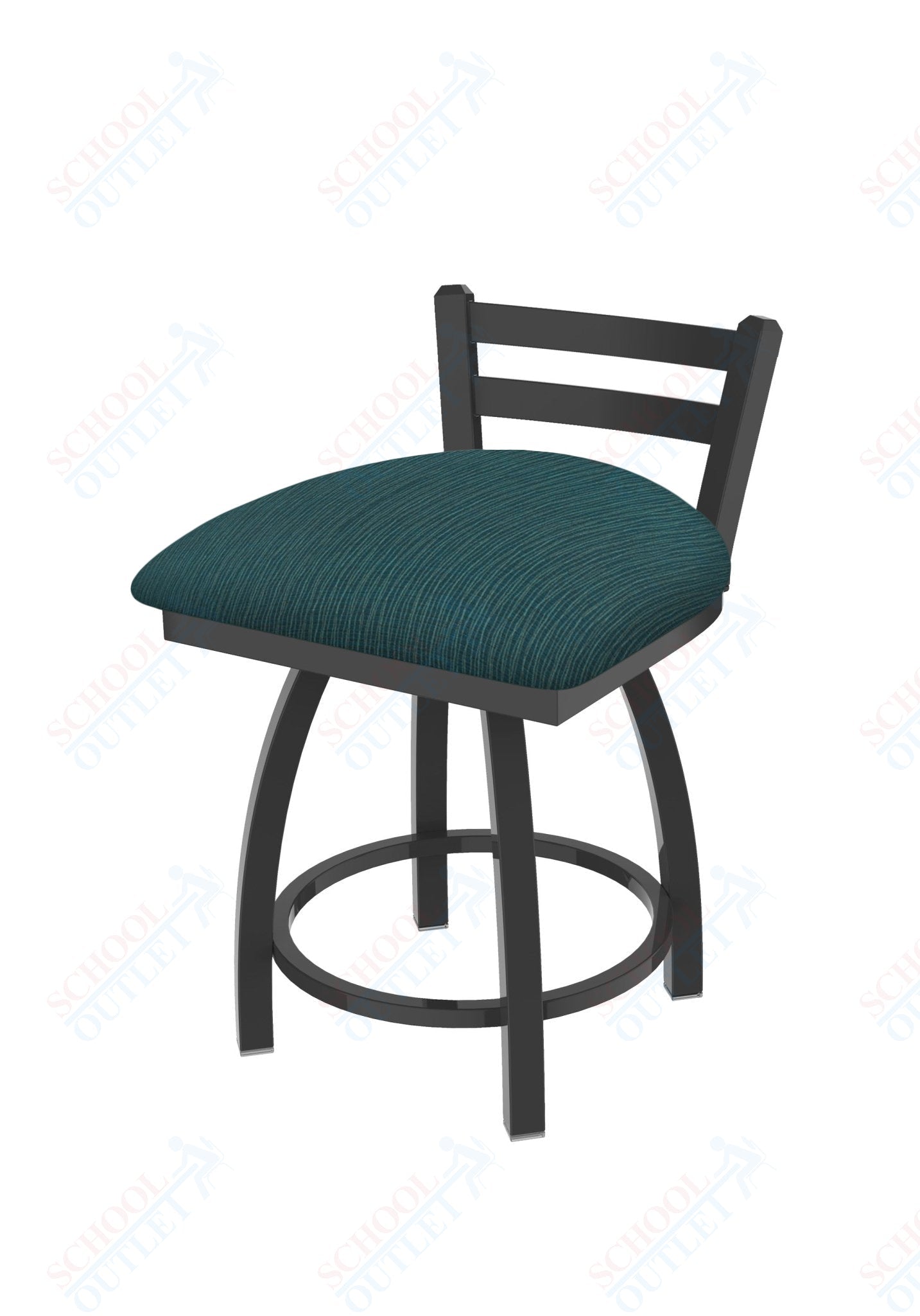 Holland Bar Stool 411 Jackie Low Back Swivel Vanity Stool 18" (HBS - 411 - VanityStool - Upholstery) - SchoolOutlet