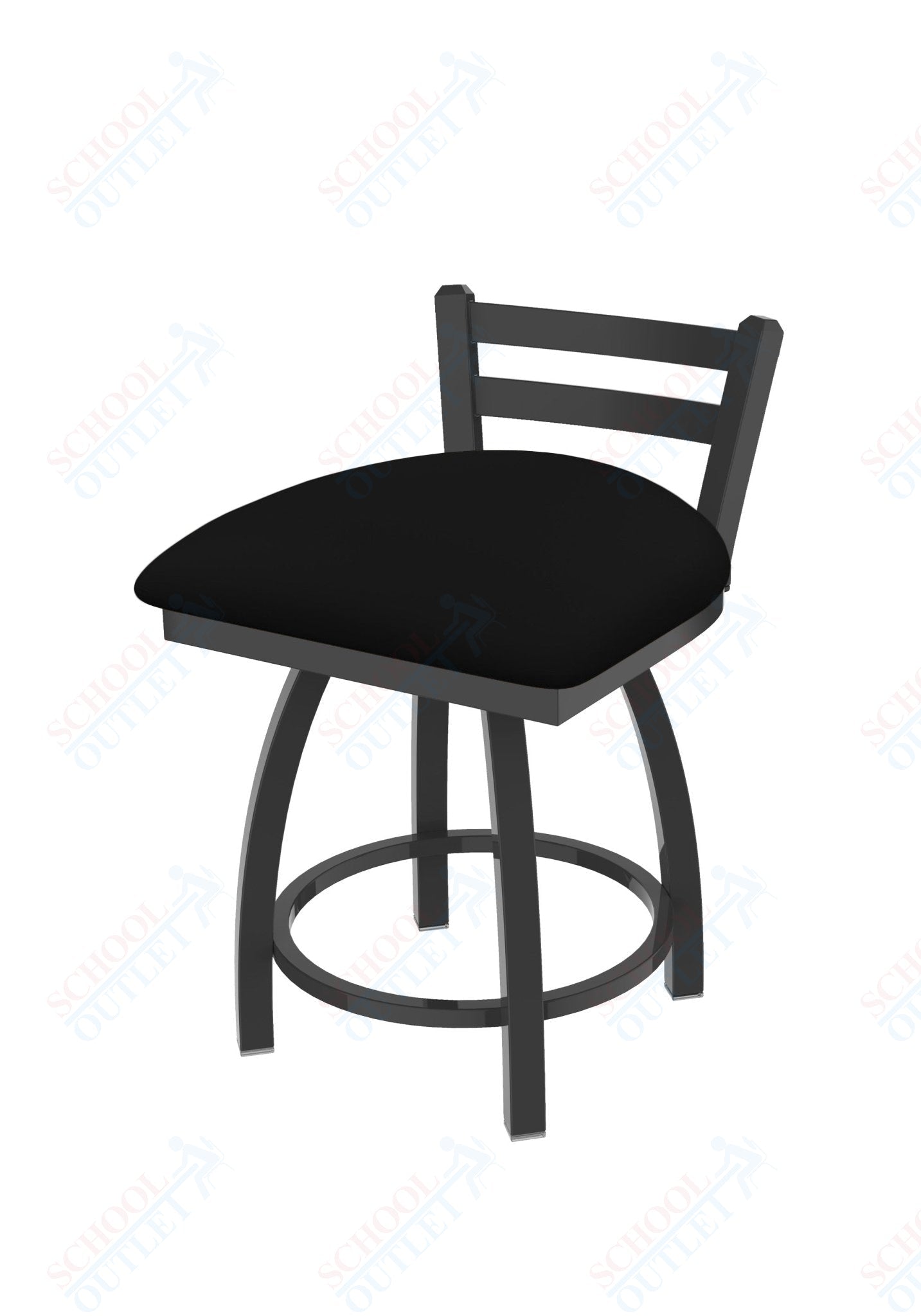 Holland Bar Stool 411 Jackie Low Back Swivel Vanity Stool 18" (HBS - 411 - VanityStool - Upholstery) - SchoolOutlet