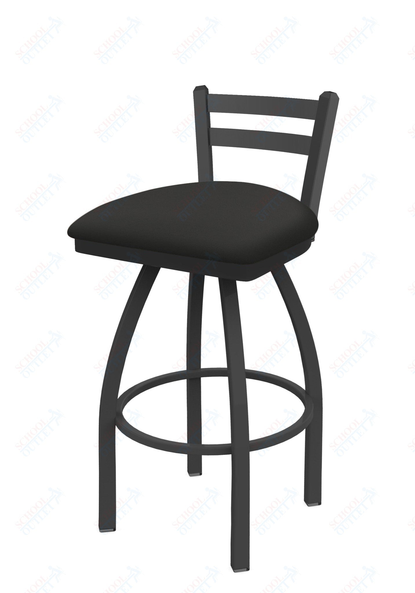 Holland Bar Stool 411 Jackie Low Back Swivel Counter Stool 25" (HBS - 411 - CounterStool - Upholstery) - SchoolOutlet