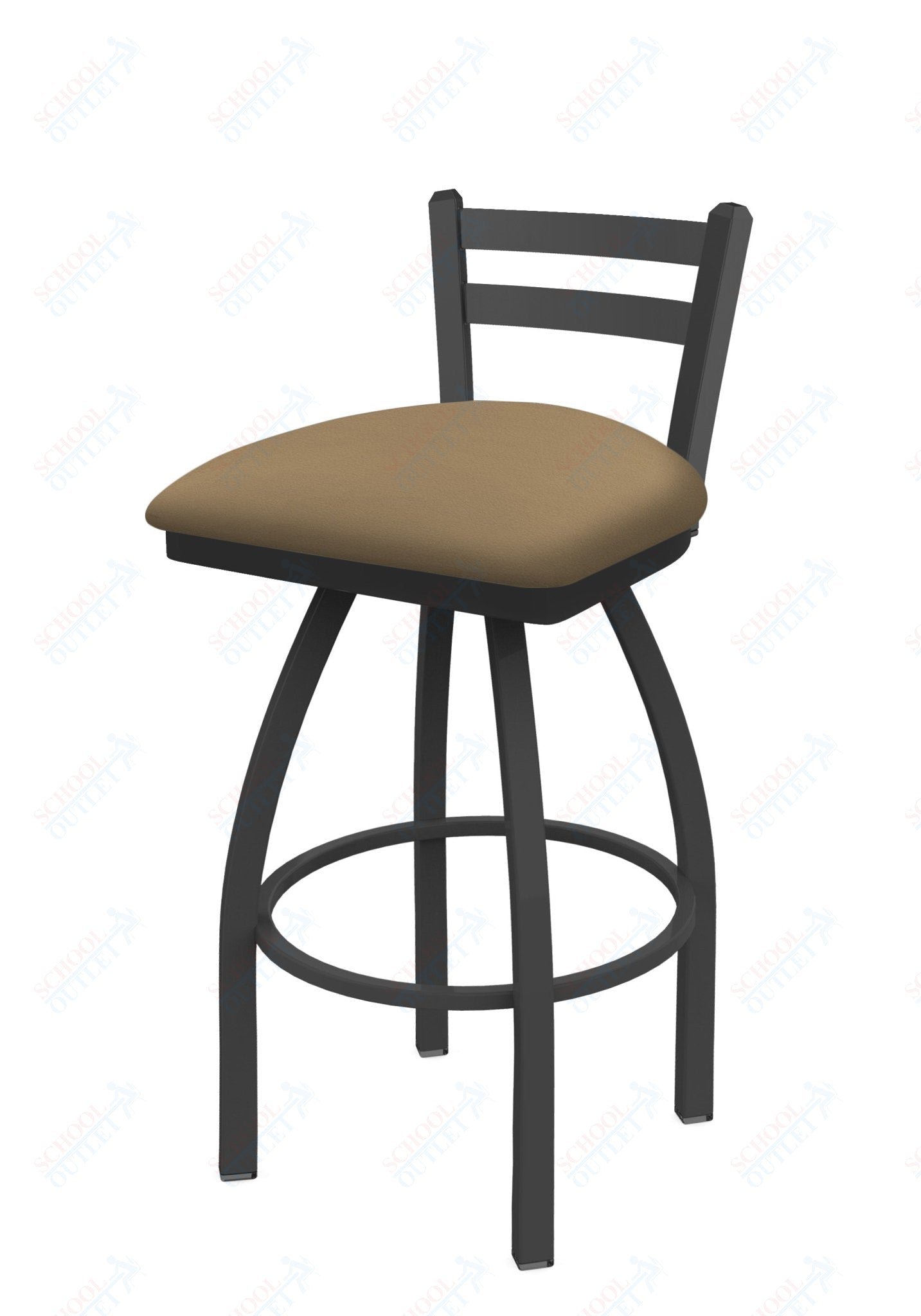Holland Bar Stool 411 Jackie Low Back Swivel Counter Stool 25" (HBS - 411 - CounterStool - Upholstery) - SchoolOutlet
