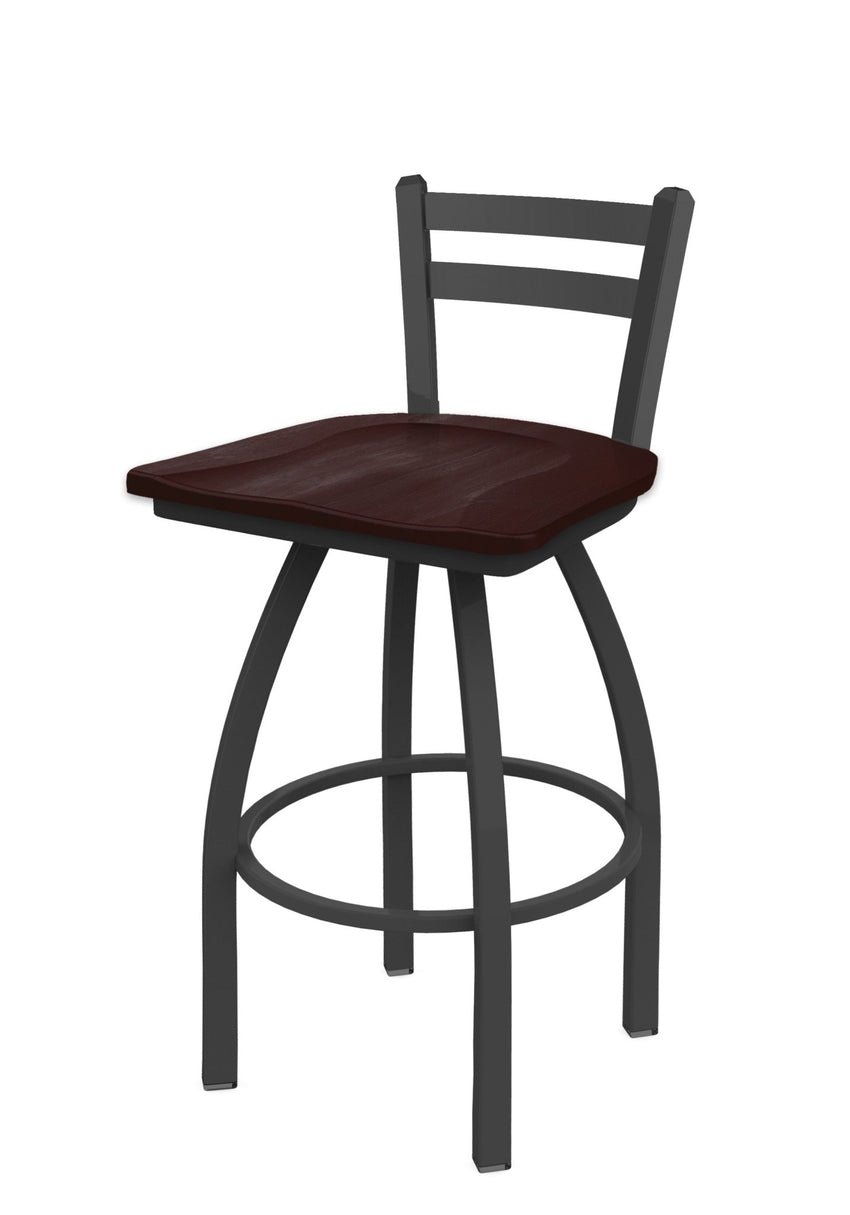 Holland Bar Stool 411 Jackie Low Back Swivel Counter Stool 25" (HBS - 411 - CounterStool - Wood) - SchoolOutlet