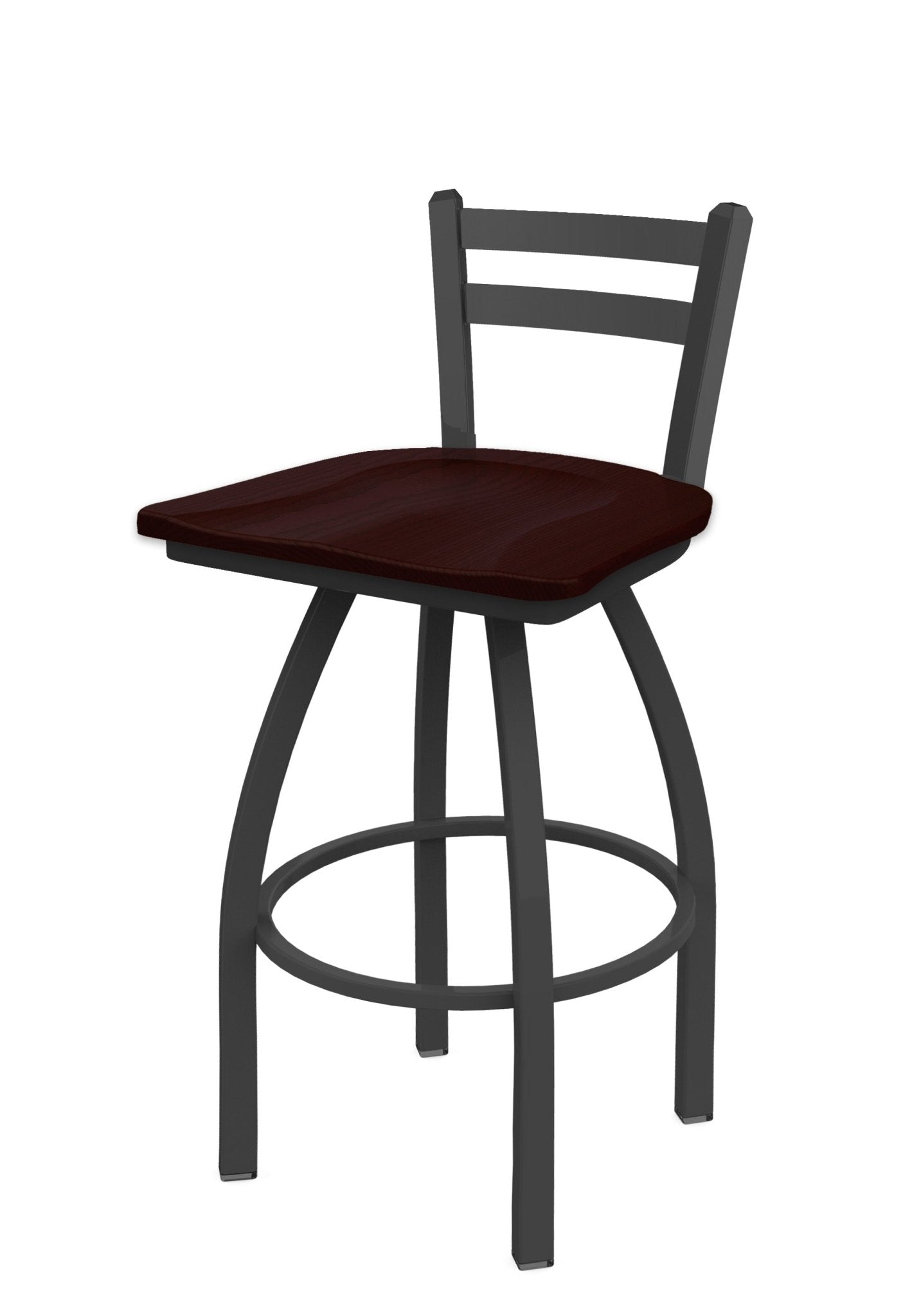 Holland Bar Stool 411 Jackie Low Back Swivel Counter Stool 25" (HBS - 411 - CounterStool - Wood) - SchoolOutlet