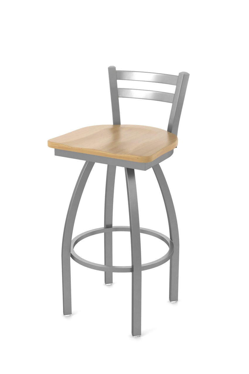 Holland Bar Stool 411 Jackie Low Back Swivel Counter Stool 25" (HBS - 411 - CounterStool - Wood) - SchoolOutlet
