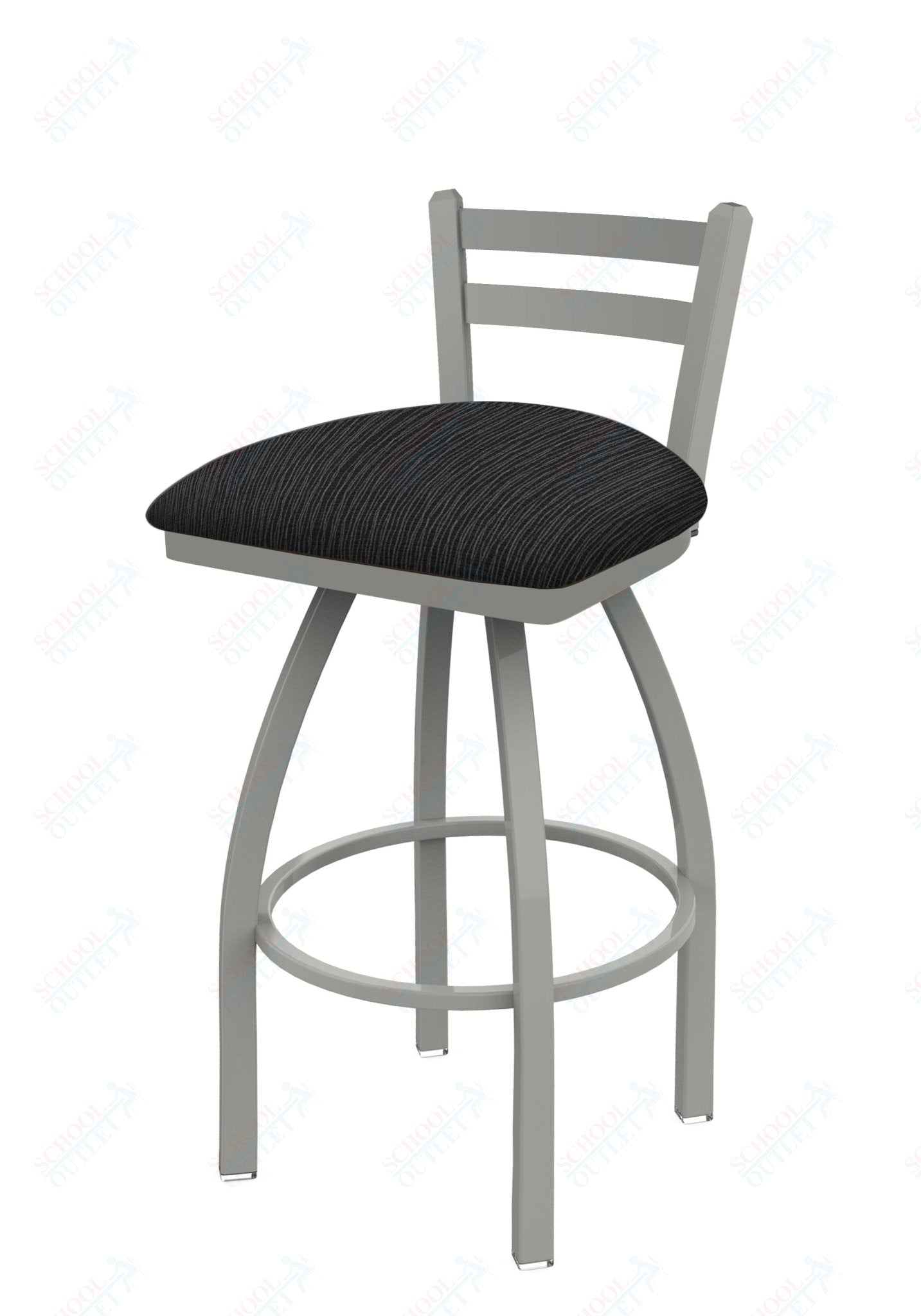 Holland Bar Stool 411 Jackie Low Back Swivel Bar Stool Upholstered Seat 30"H (HBS - 411 - BS - UP) - SchoolOutlet