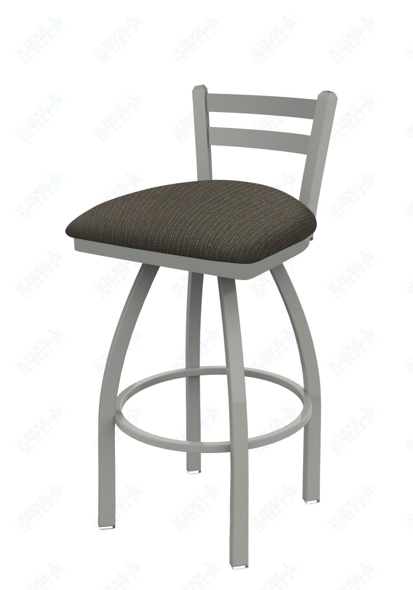 Holland Bar Stool 411 Jackie Low Back Swivel Bar Stool Upholstered Seat 30"H (HBS - 411 - BS - UP) - SchoolOutlet