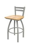 Holland Bar Stool 411 Jackie Low Back Swivel Bar Stool Wooden Seat 30