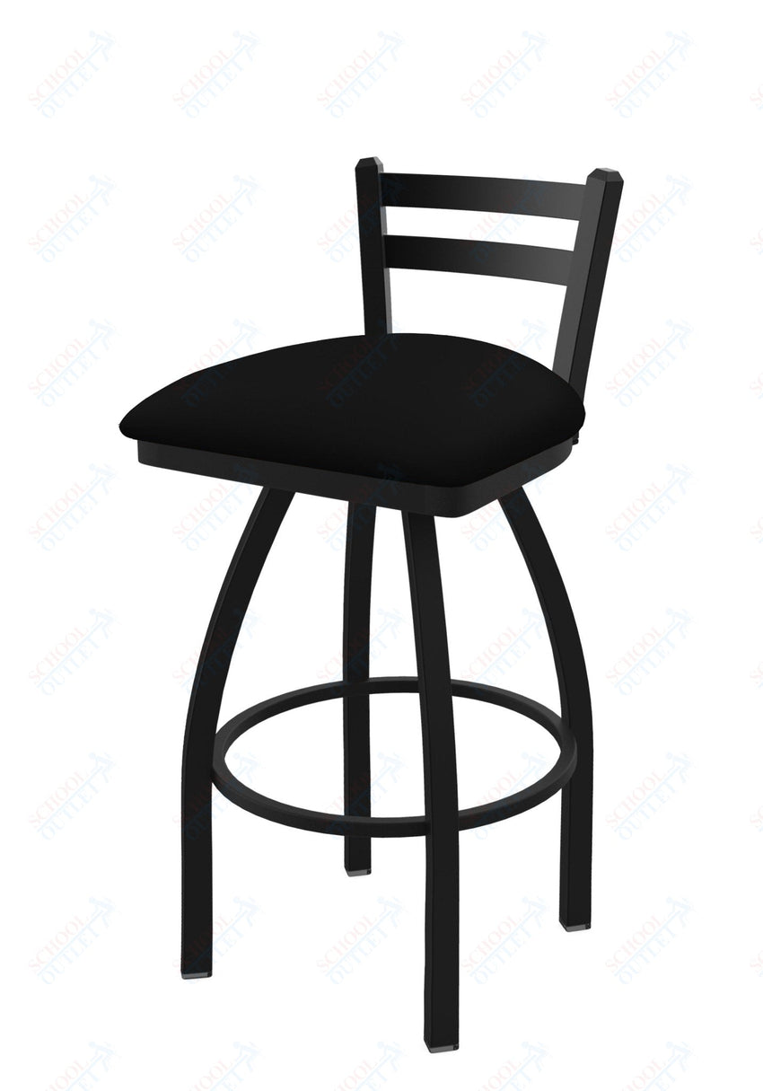 Holland Bar Stool 411 Jackie Low Back Swivel Bar Stool Upholstered Seat 30"H (HBS - 411 - BS - UP) - SchoolOutlet