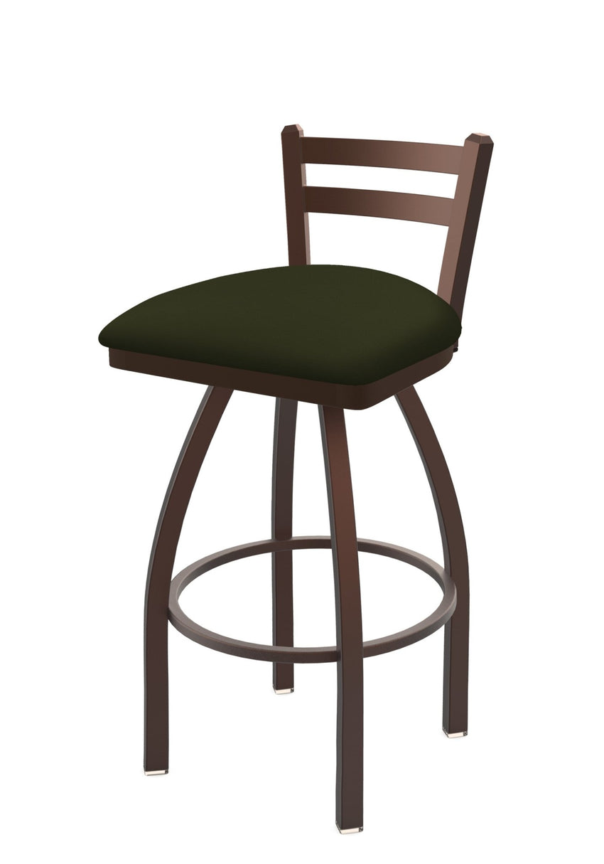 Holland Bar Stool 411 Jackie Low Back Swivel Bar Stool Upholstered Seat 30"H (HBS - 411 - BS - UP) - SchoolOutlet