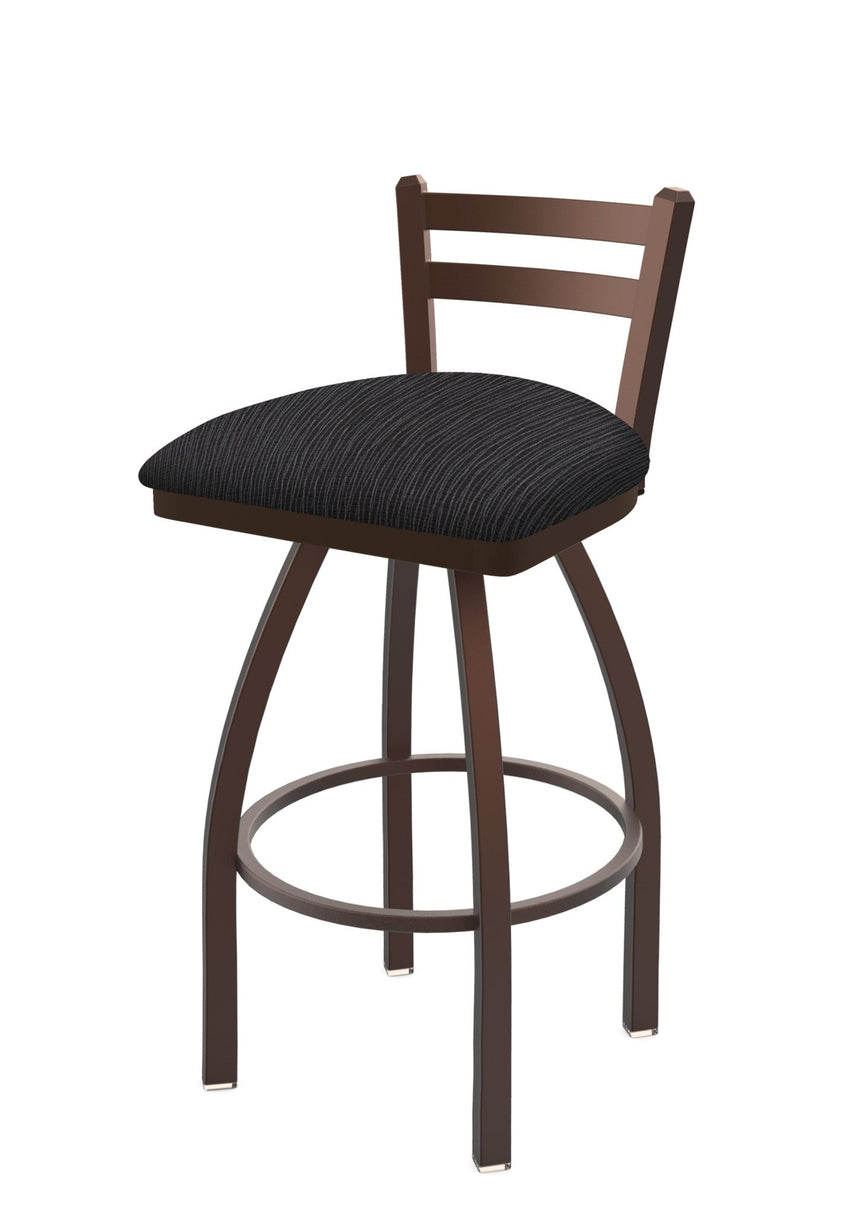 Holland Bar Stool 411 Jackie Low Back Swivel Bar Stool Upholstered Seat 30"H (HBS - 411 - BS - UP) - SchoolOutlet