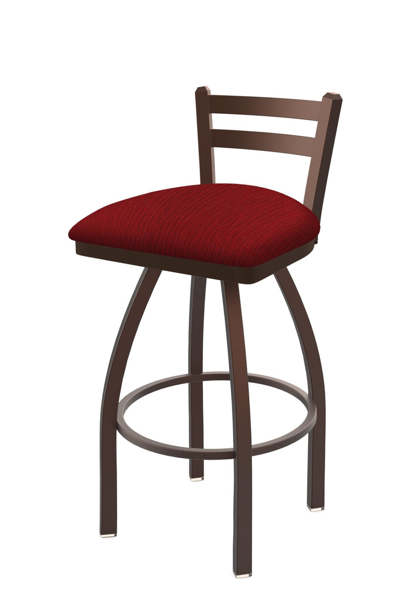 Holland Bar Stool 411 Jackie Low Back Swivel Bar Stool Upholstered Seat 30"H (HBS - 411 - BS - UP) - SchoolOutlet
