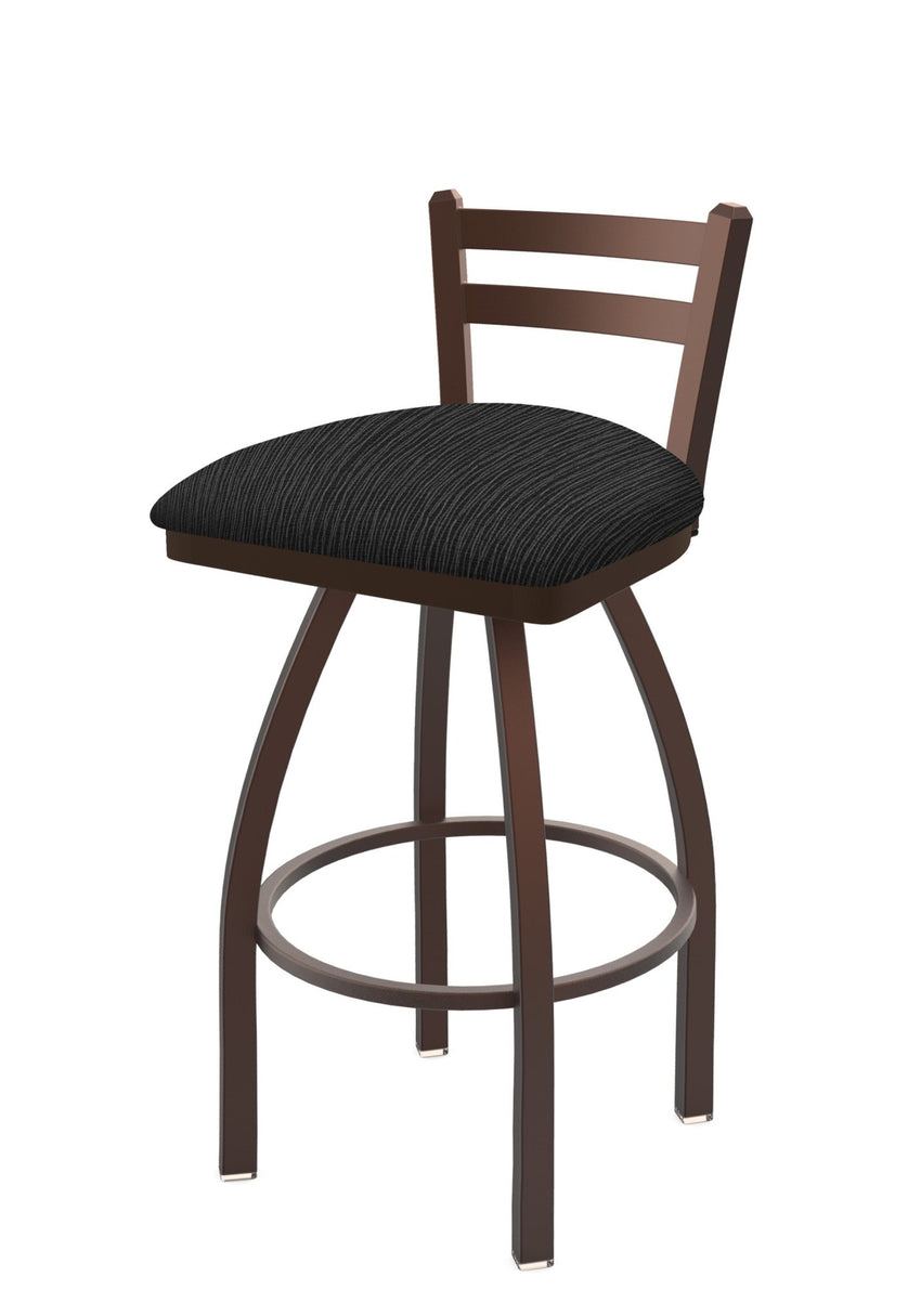 Holland Bar Stool 411 Jackie Low Back Swivel Bar Stool Upholstered Seat 30"H (HBS - 411 - BS - UP) - SchoolOutlet