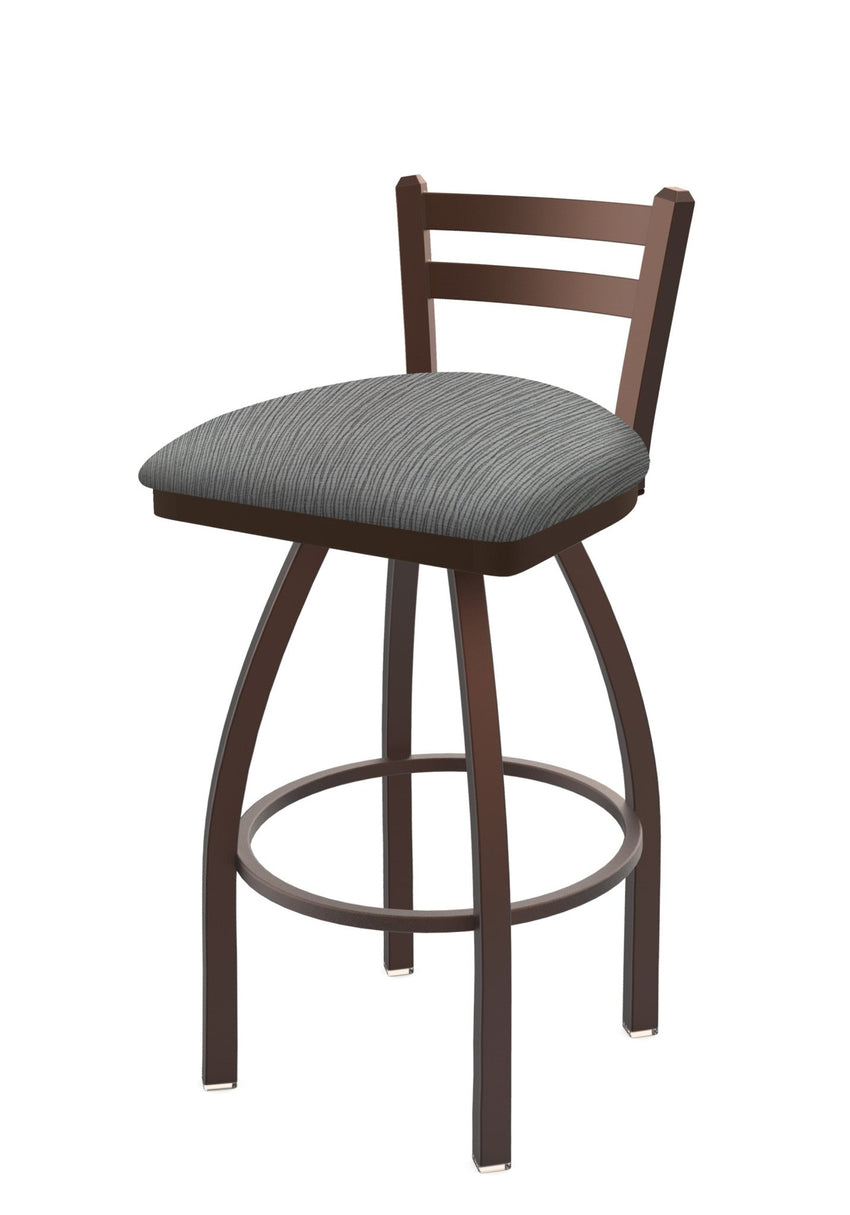 Holland Bar Stool 411 Jackie Low Back Swivel Bar Stool Upholstered Seat 30"H (HBS - 411 - BS - UP) - SchoolOutlet