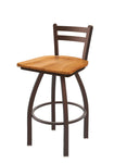 Holland Bar Stool 411 Jackie Low Back Swivel Bar Stool Wooden Seat 30