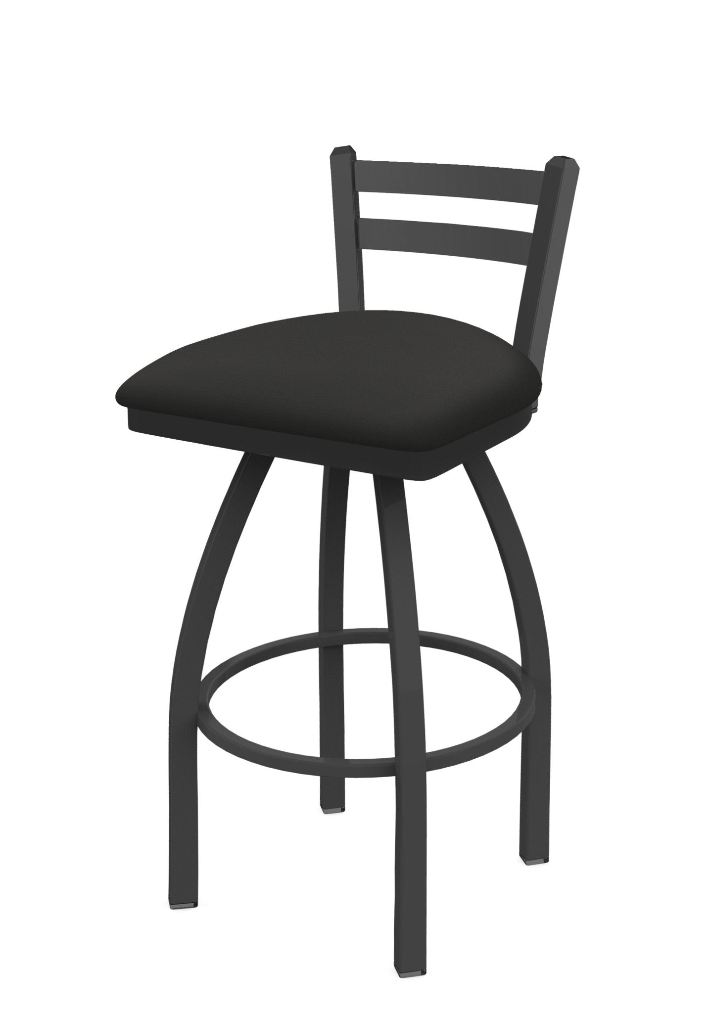 Holland Bar Stool 411 Jackie Low Back Swivel Bar Stool Upholstered Seat 30"H (HBS - 411 - BS - UP) - SchoolOutlet