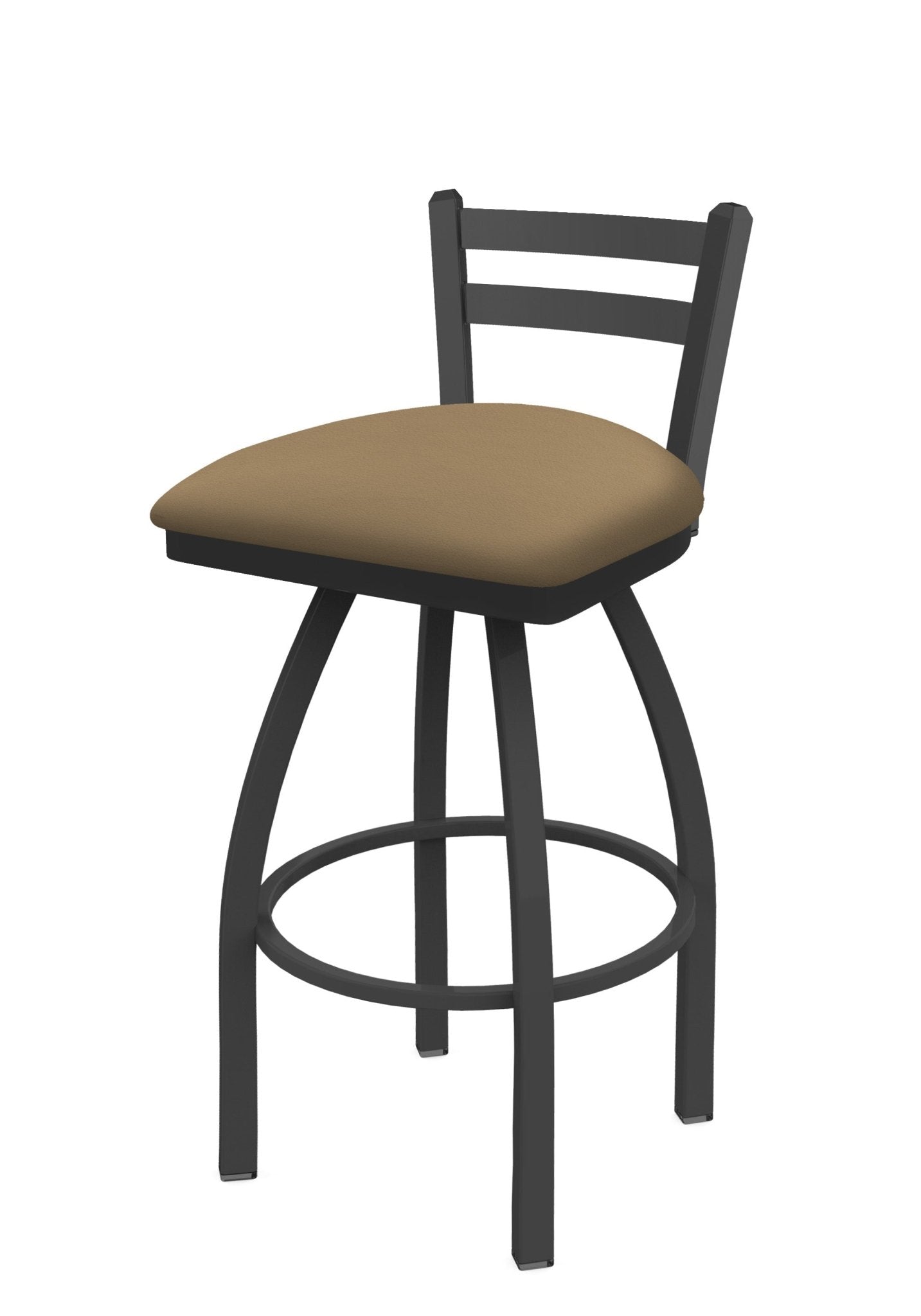 Holland Bar Stool 411 Jackie Low Back Swivel Bar Stool Upholstered Seat 30"H (HBS - 411 - BS - UP) - SchoolOutlet