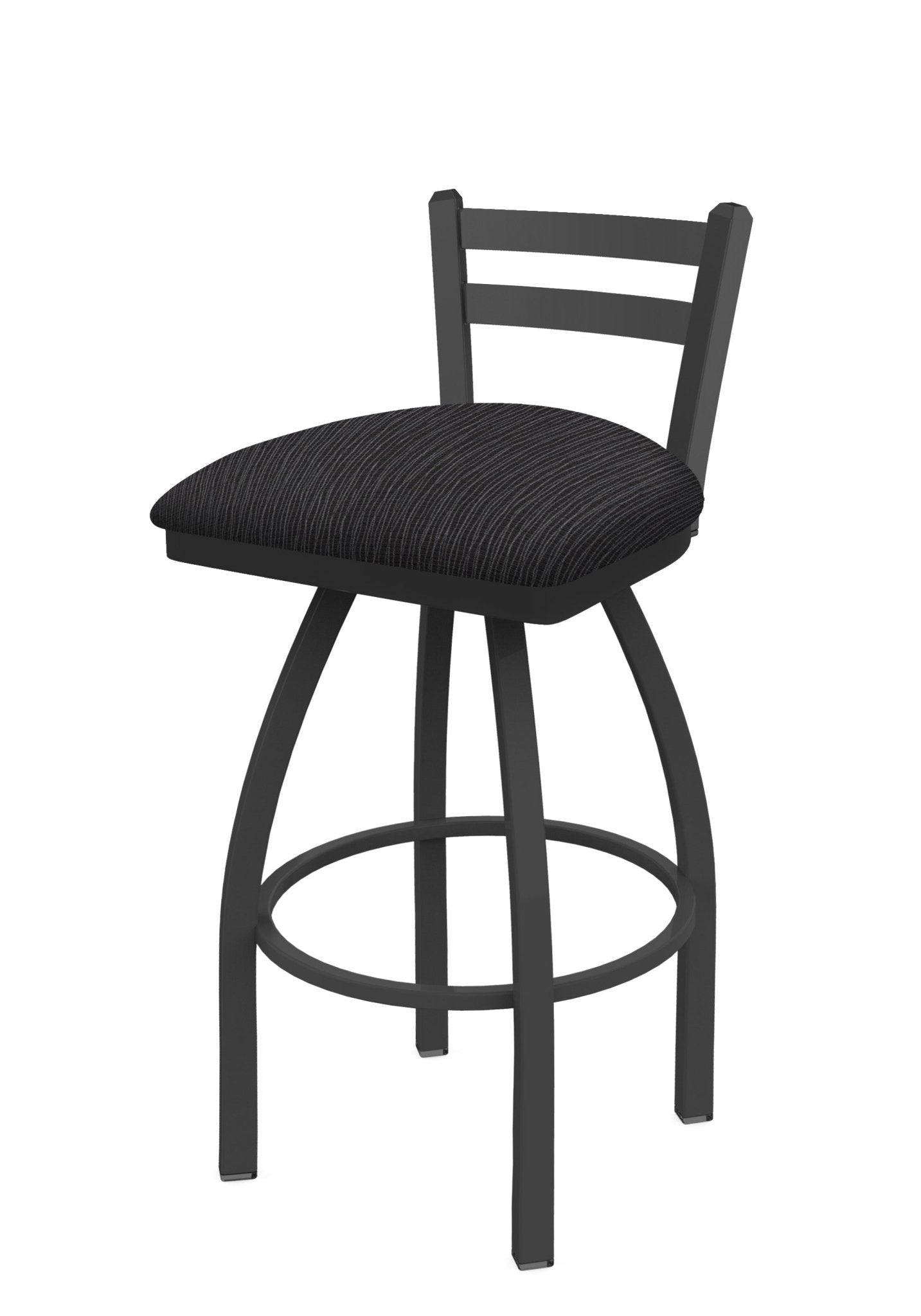 Holland Bar Stool 411 Jackie Low Back Swivel Bar Stool Upholstered Seat 30"H (HBS - 411 - BS - UP) - SchoolOutlet