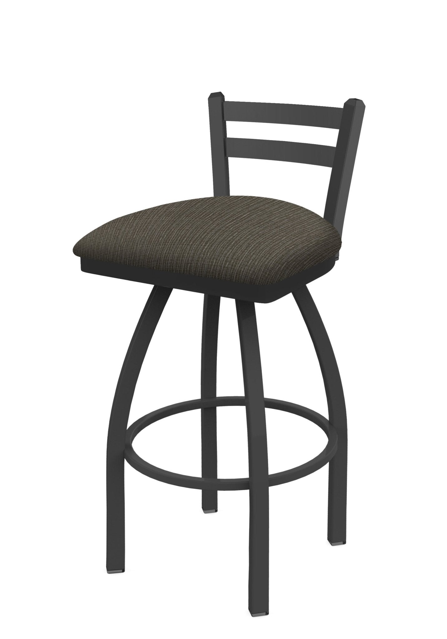 Holland Bar Stool 411 Jackie Low Back Swivel Bar Stool Upholstered Seat 30"H (HBS - 411 - BS - UP) - SchoolOutlet