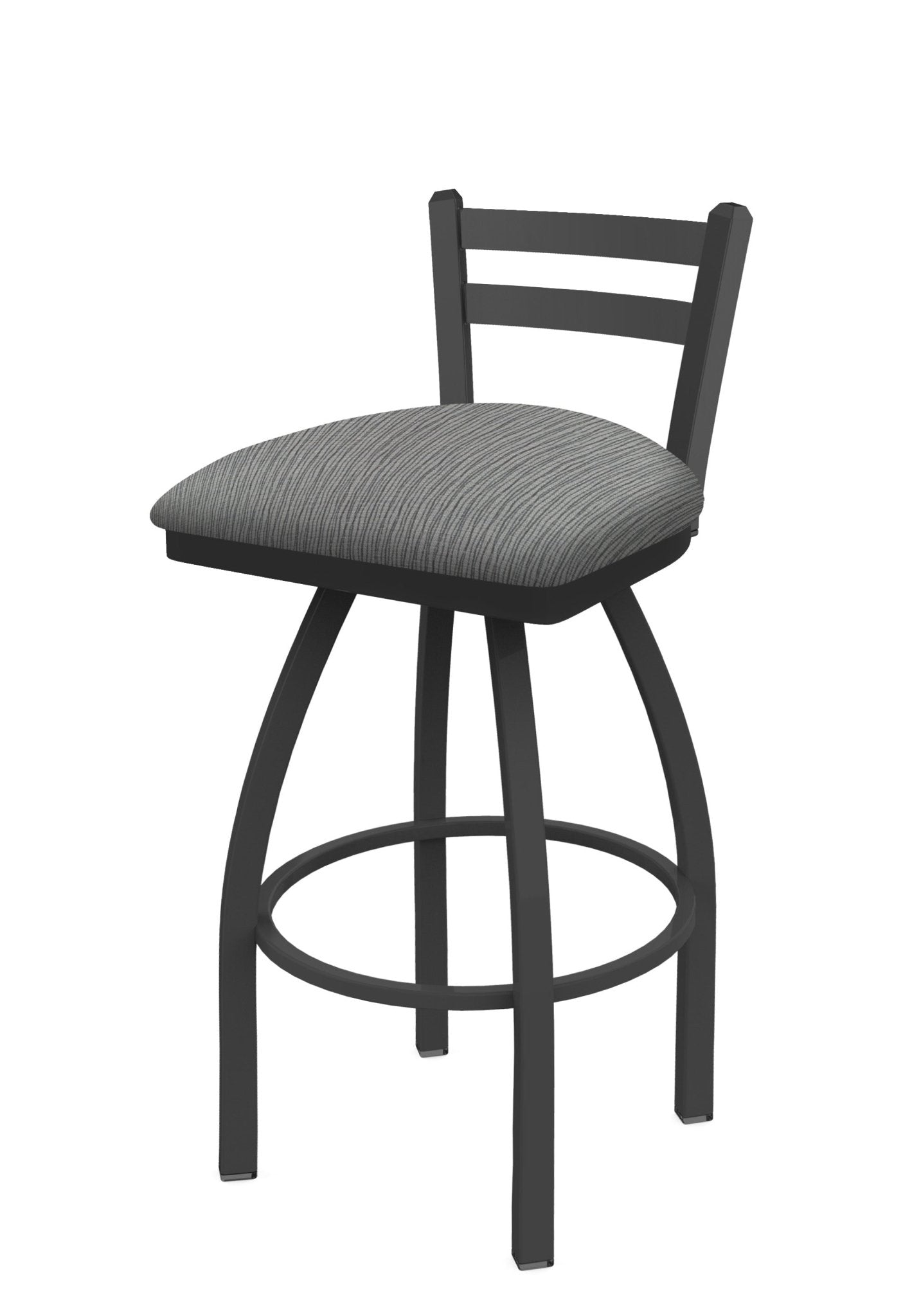 Holland Bar Stool 411 Jackie Low Back Swivel Bar Stool Upholstered Seat 30"H (HBS - 411 - BS - UP) - SchoolOutlet