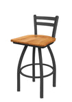 Holland Bar Stool 411 Jackie Low Back Swivel Bar Stool Wooden Seat 30