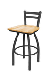 Holland Bar Stool 411 Jackie Low Back Swivel Bar Stool Wooden Seat 30