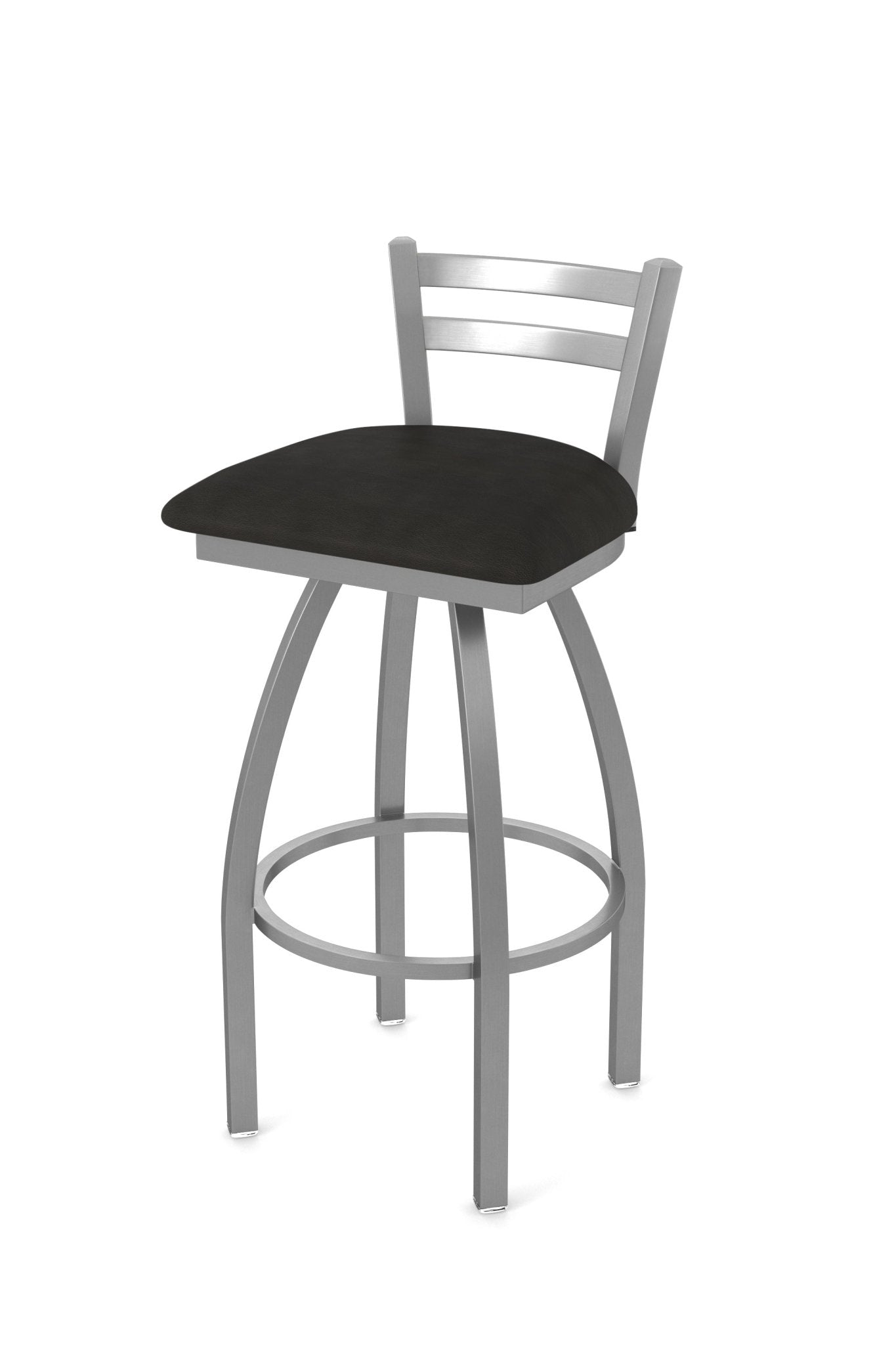 Holland Bar Stool 411 Jackie Low Back Swivel Bar Stool Upholstered Seat 30"H (HBS - 411 - BS - UP) - SchoolOutlet