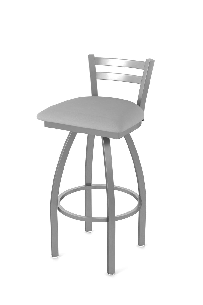 Holland Bar Stool 411 Jackie Low Back Swivel Bar Stool Upholstered Seat 30"H (HBS - 411 - BS - UP) - SchoolOutlet
