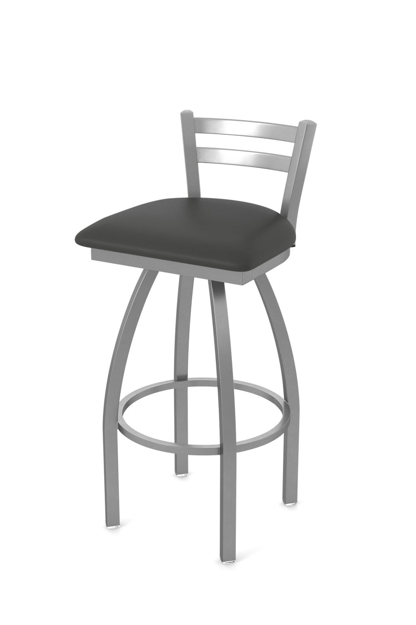 Holland Bar Stool 411 Jackie Low Back Swivel Bar Stool Upholstered Seat 30"H (HBS - 411 - BS - UP) - SchoolOutlet