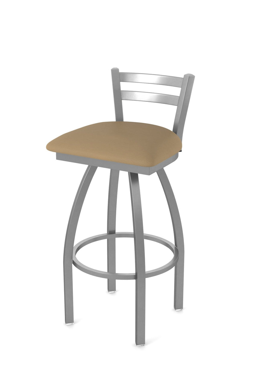 Holland Bar Stool 411 Jackie Low Back Swivel Bar Stool Upholstered Seat 30"H (HBS - 411 - BS - UP) - SchoolOutlet